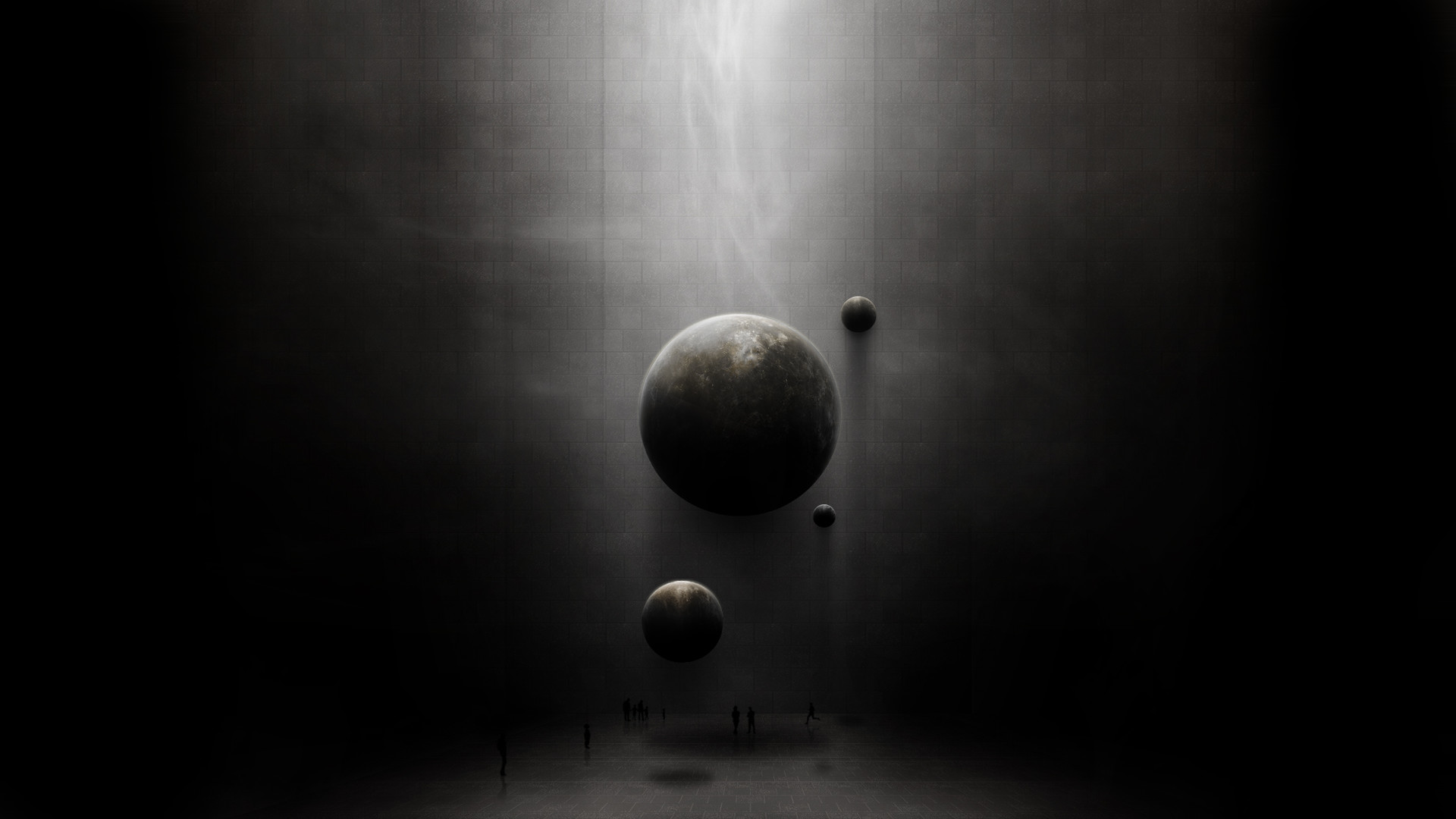 1920x1080 Planets Grey Wallpaper  Planets, Grey, Space, Art