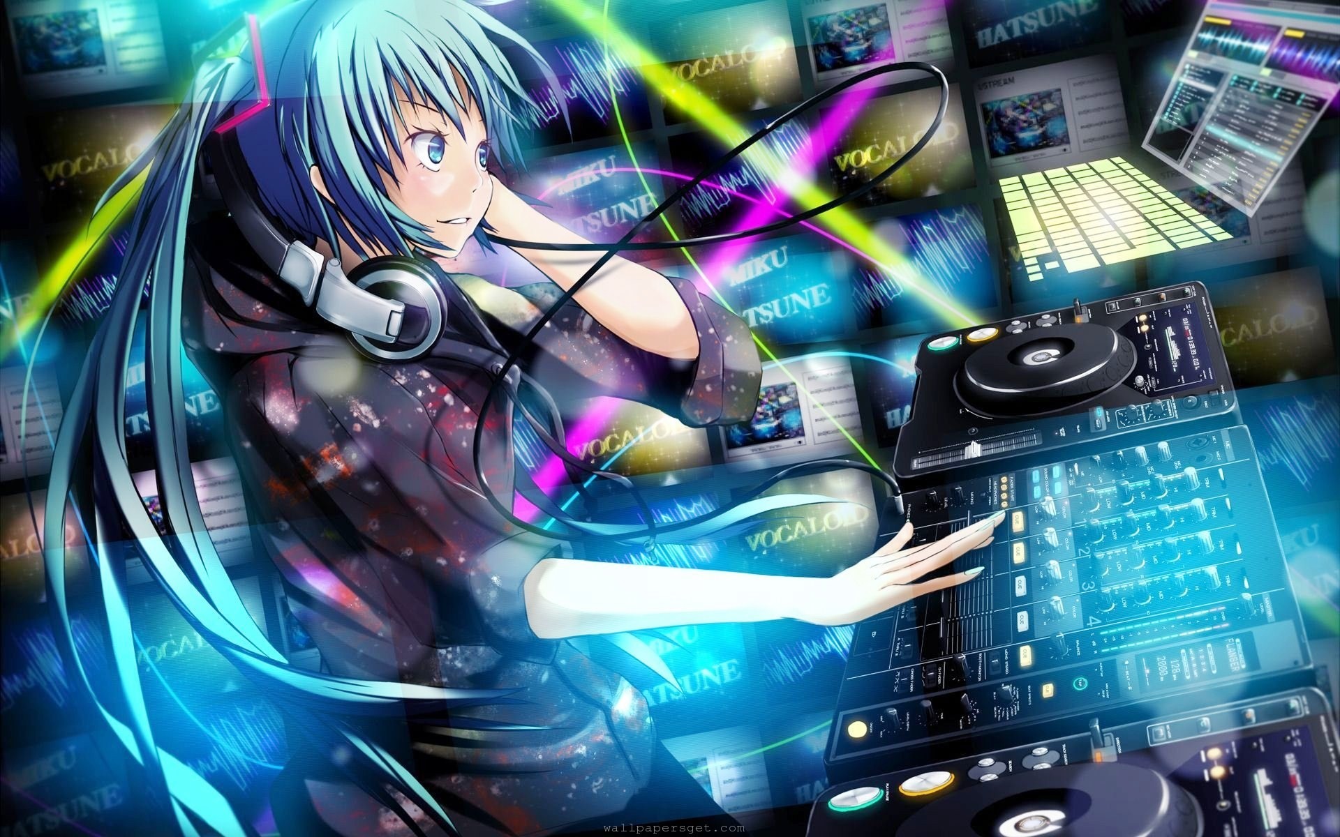 1920x1200 Anime DJ Music Wallpaper Picture.