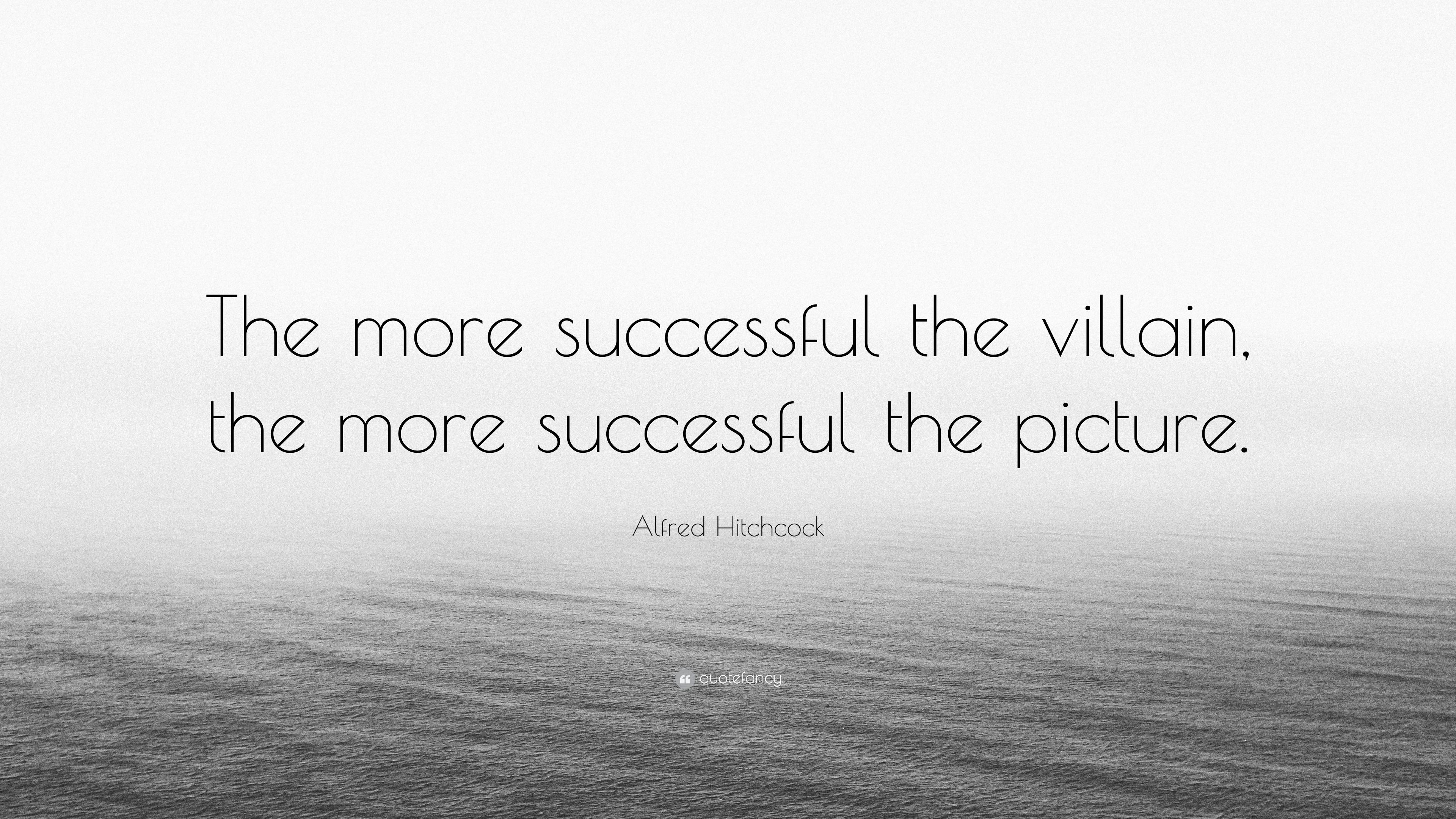 3840x2160 Alfred Hitchcock Quote: “The more successful the villain, the more  successful the picture