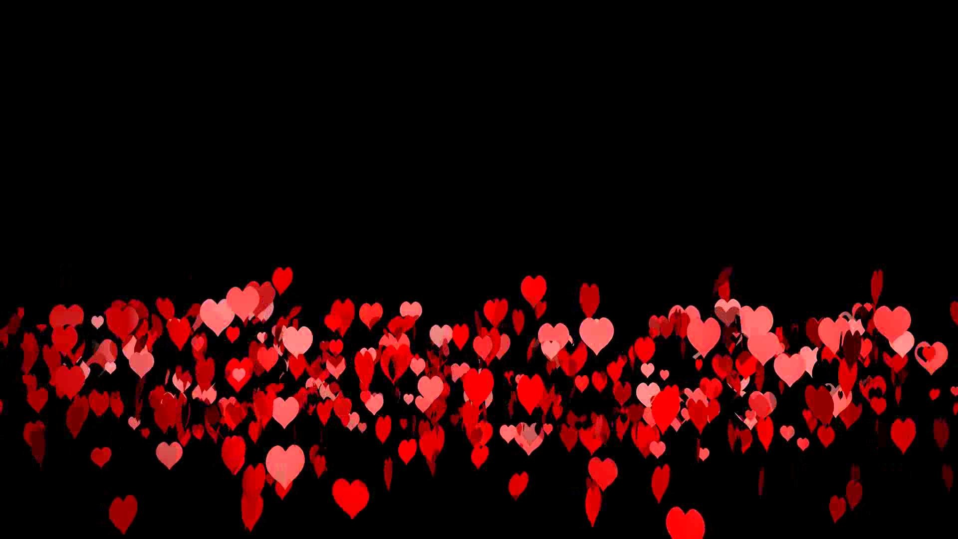 Hearts With Black Background.