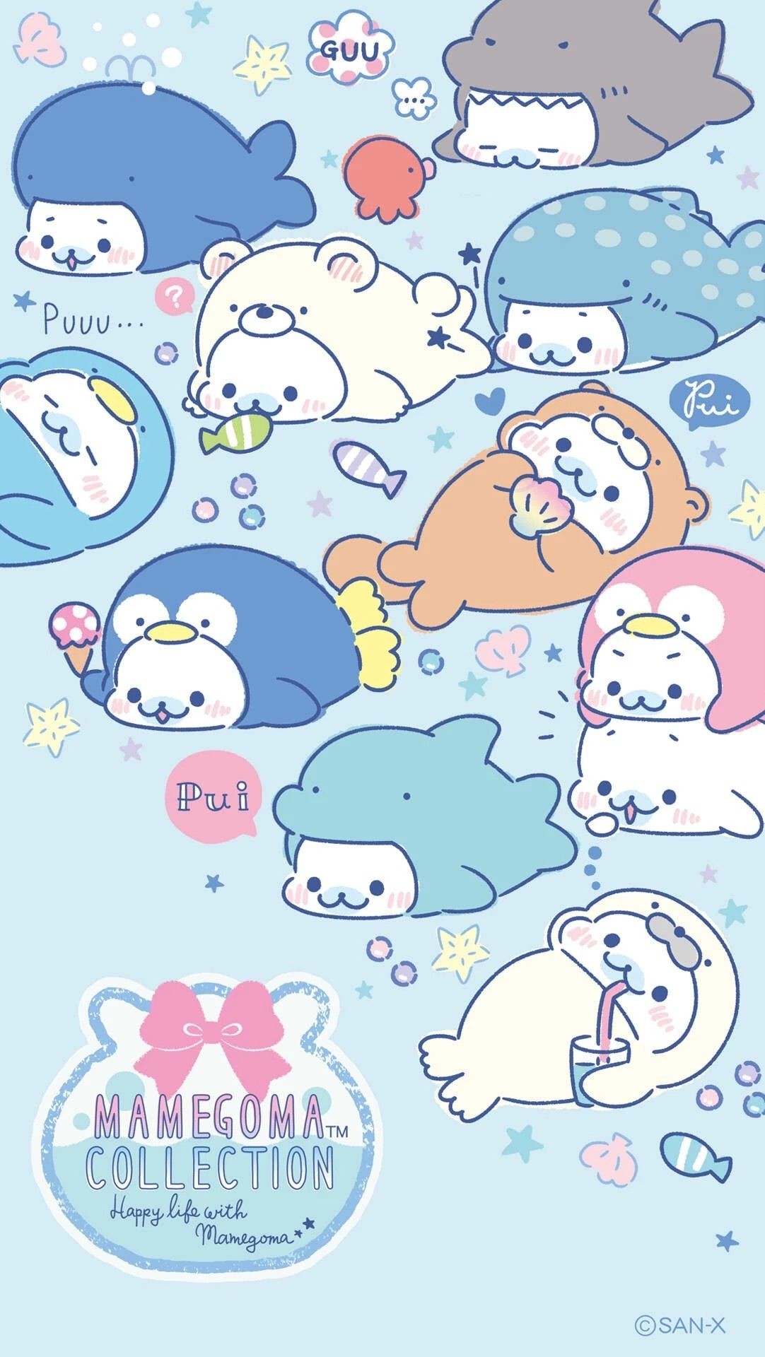 1082x1920 #cute #kawaii #mamegoma Pastel Wallpaper, Cartoon Wallpaper, Kawaii  Wallpaper, Iphone