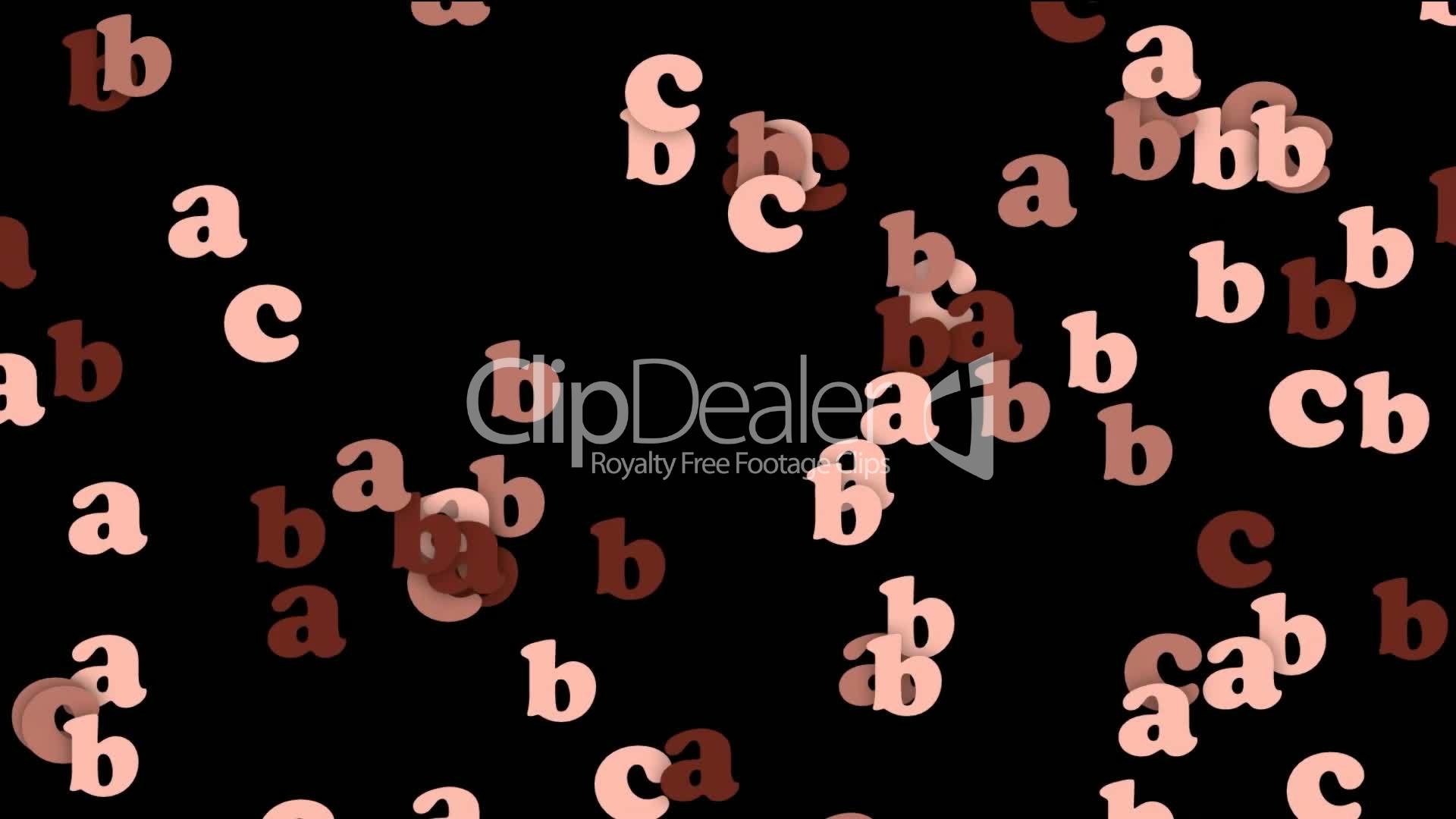1920x1080 Clips. cartoon letter paper card matrix background,alphabet abc,computer  screen.