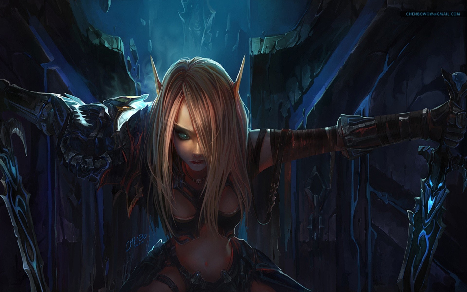 1920x1200 Chenbo Elves Weapons Women World Of Warcraft ...