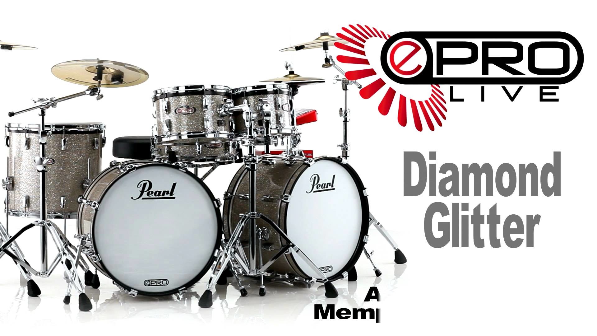 1920x1080 Pearl e-Pro Live Double Bass Electronic Drum Set - Diamond Glitter - YouTube
