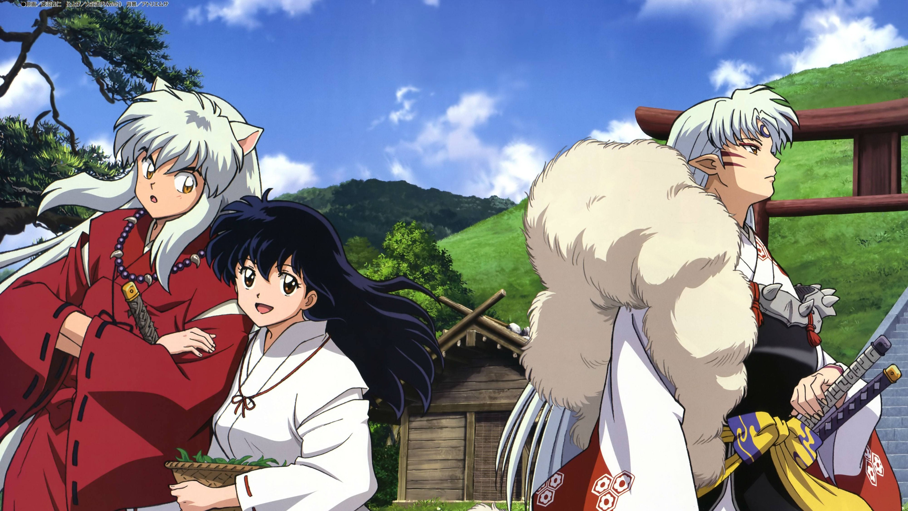 3840x2160 Inuyasha And Kagome Background Wallpaper 24428