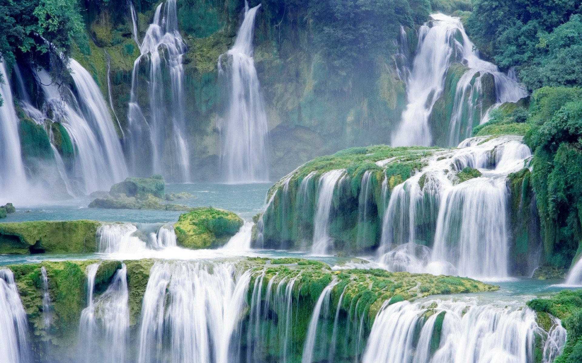 1920x1200 Waterfall | Amazing Green Waterfall wallpaper-Waterfall streams wallpapers -#406