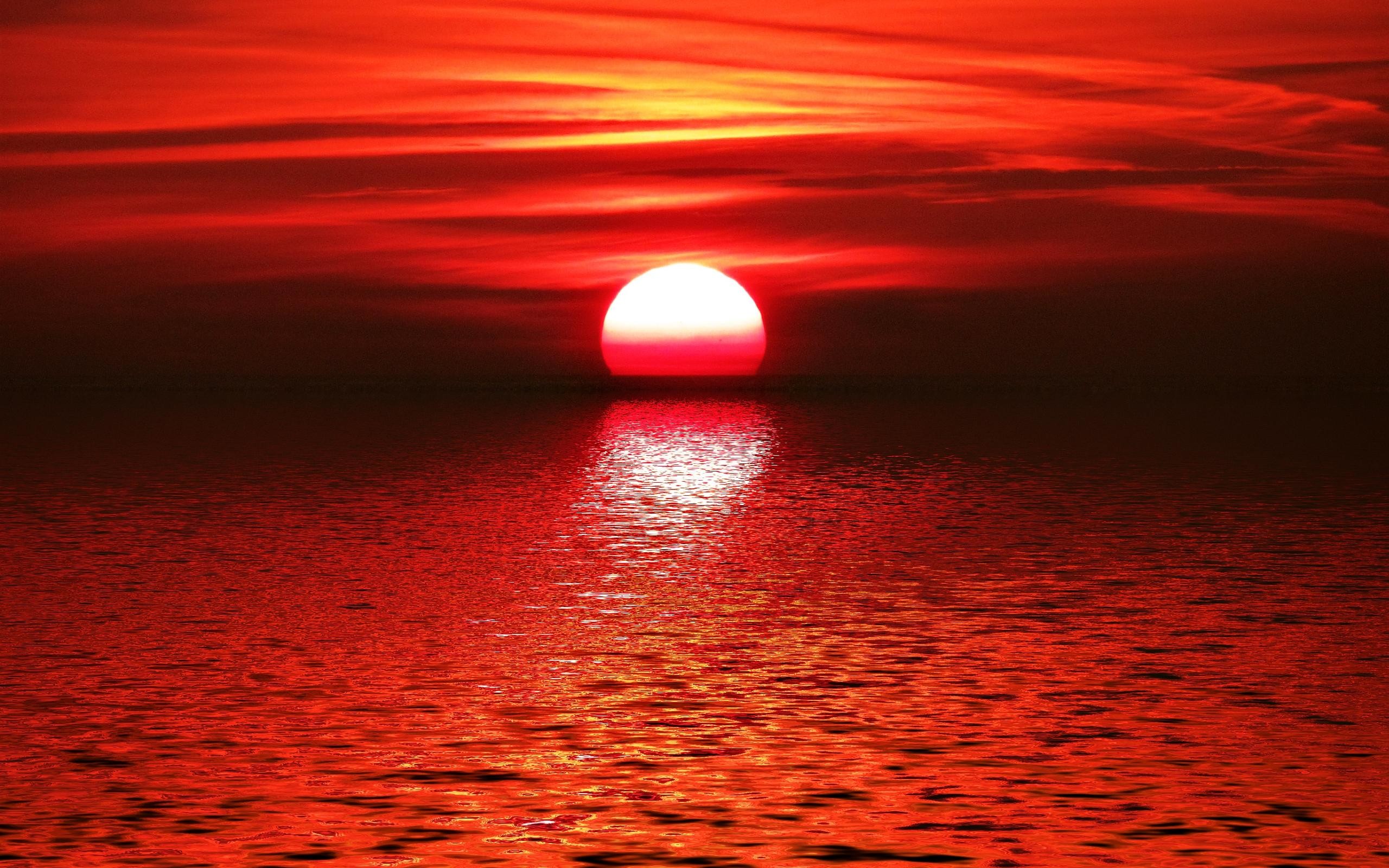 2560x1600 Red sunset hd