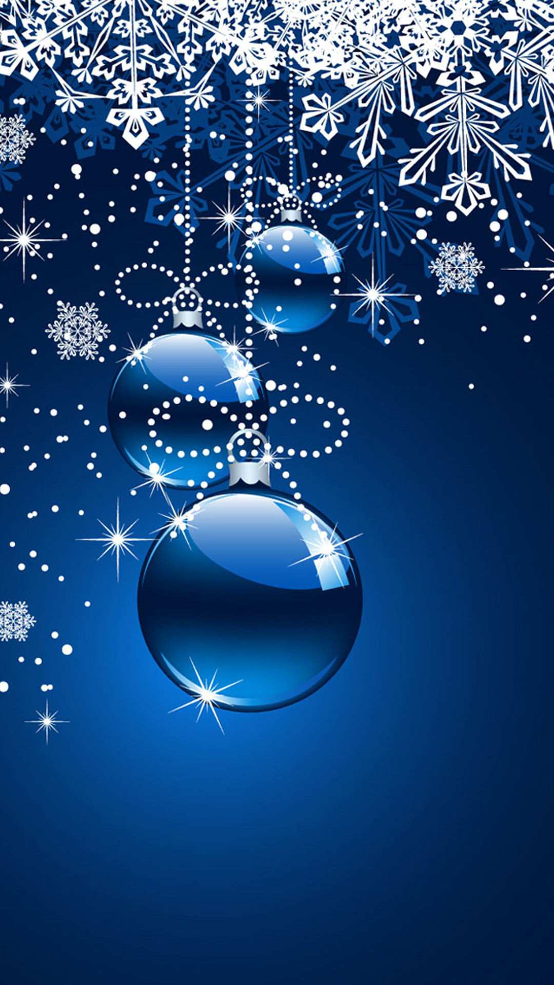 1080x1920 Christmas snowflake iPhone 6 plus wallpaper - balls, floating ornaments -  christmas snowflake iphone 6 plus wallpaper: Christmas themed iPhone 6 plus  ...