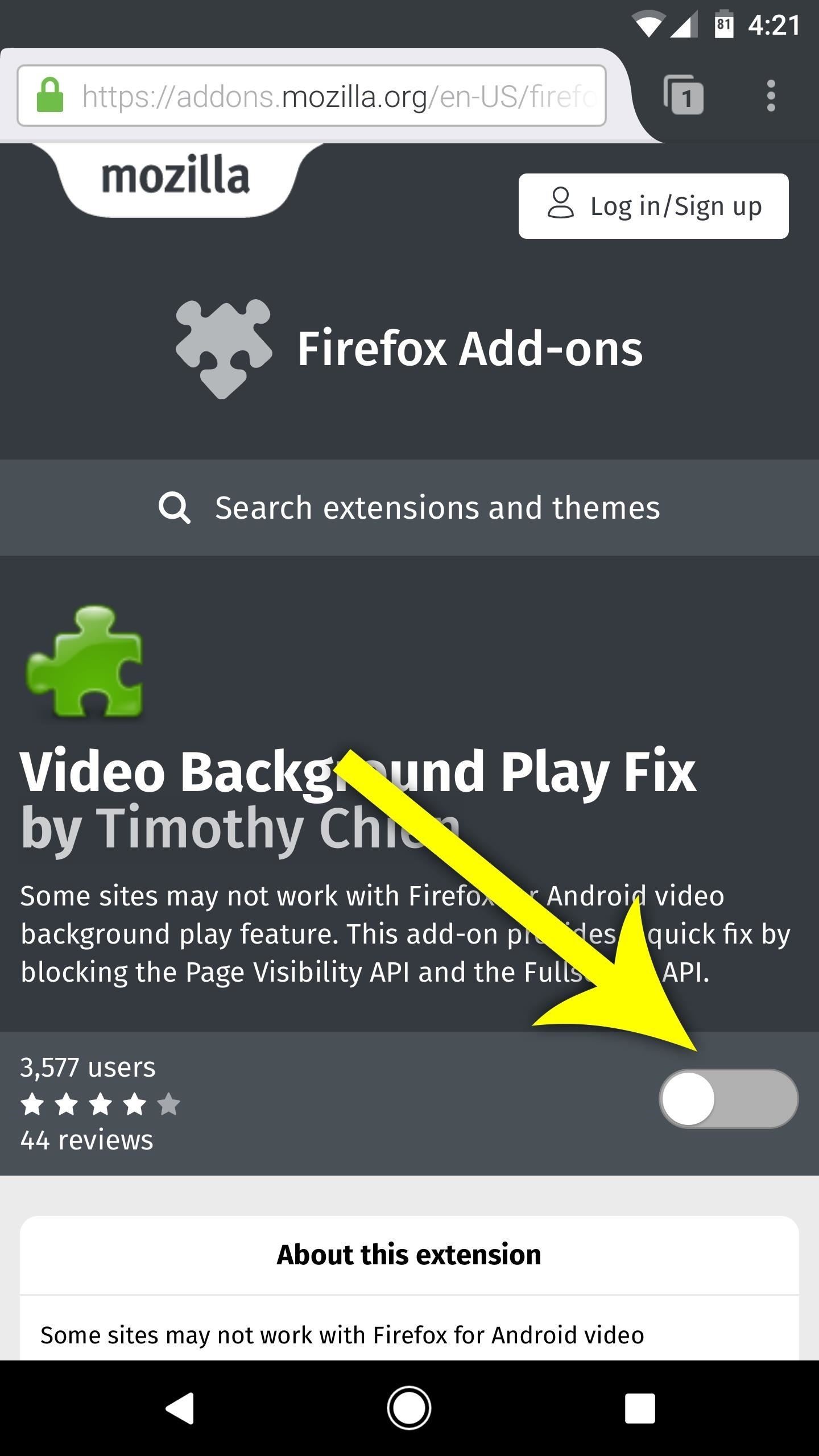 1440x2560 From now on, you can lock your screen, press your home button, or switch to  any other app after you've started playing a YouTube video in Firefox, ...