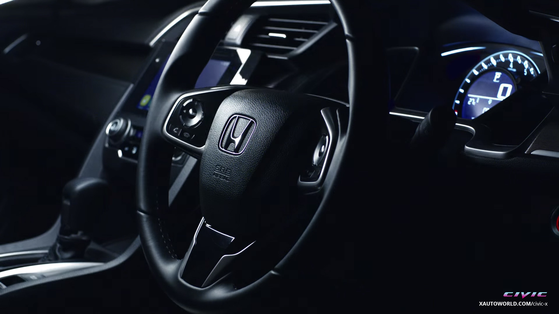 1920x1080 ... 2016 Civic Steering Close-Up ...