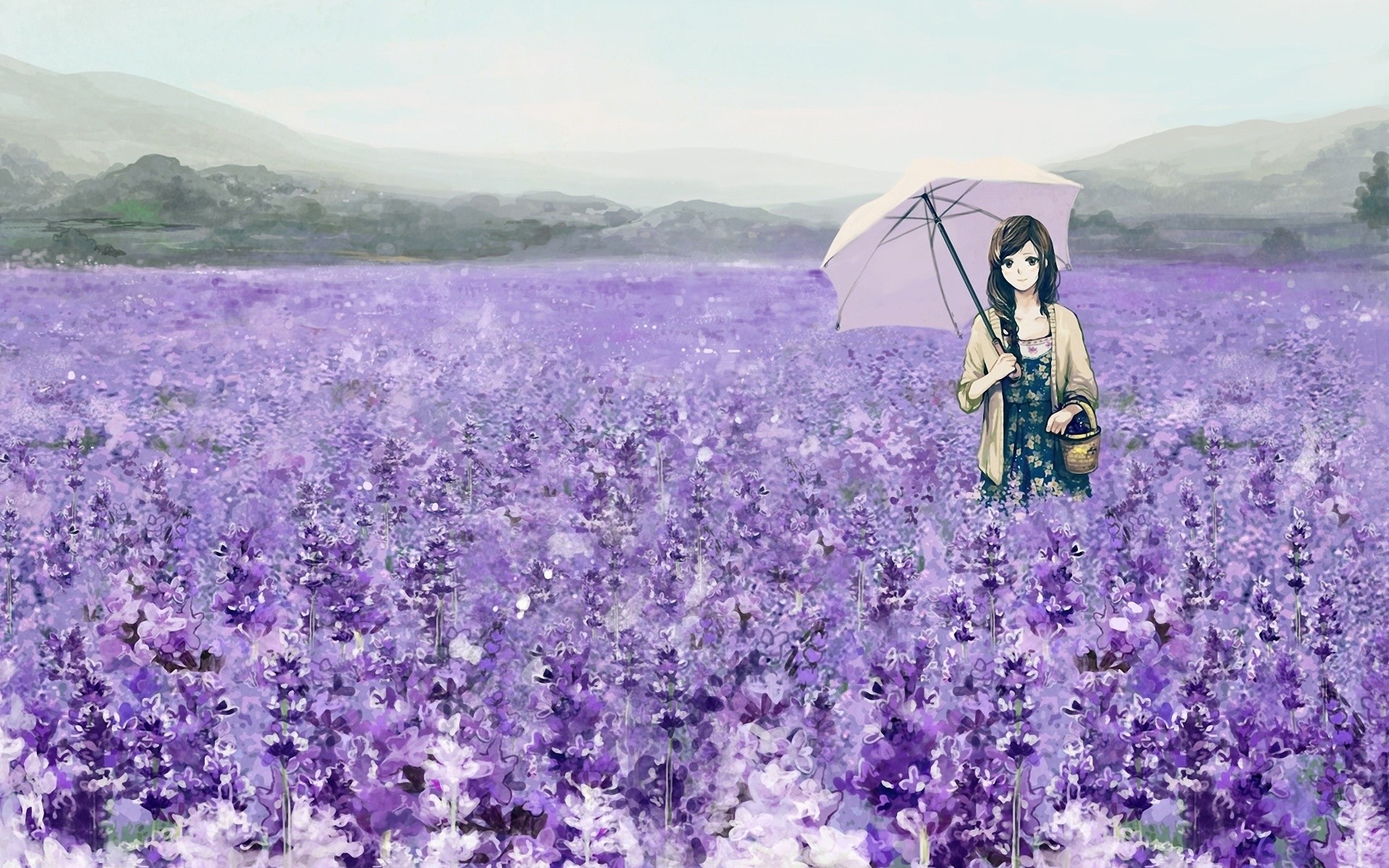 1920x1200 Anime Violet Wallpaper