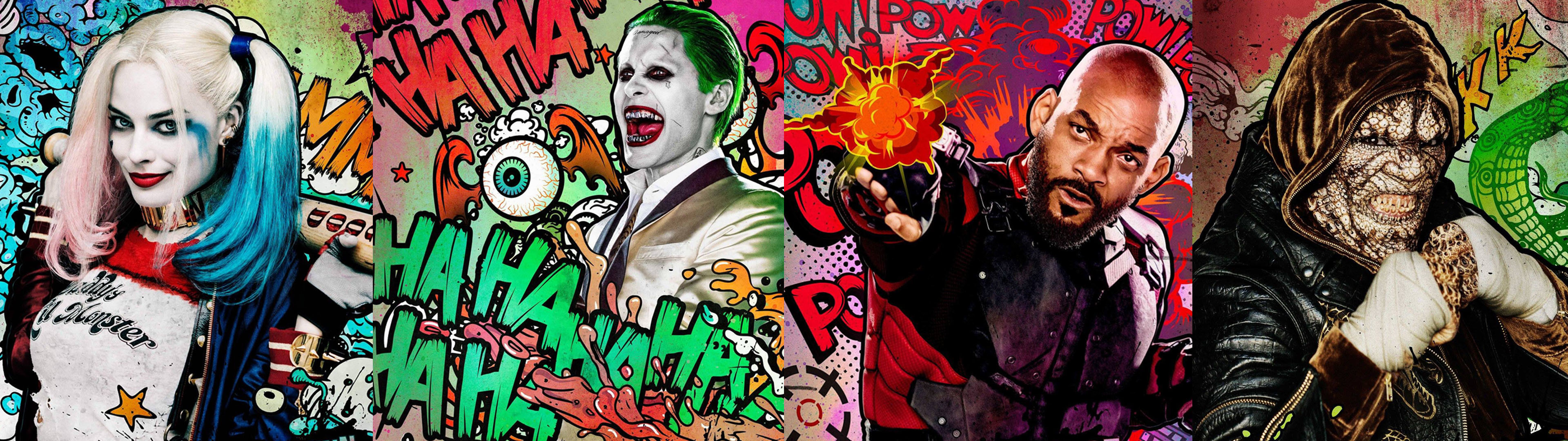 3840x1080 Suicide Squad / BvS dual monitor wallpapers
