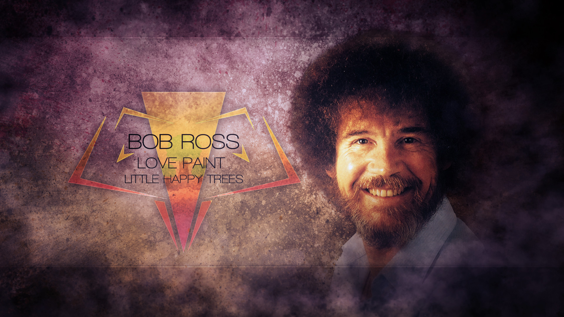 1920x1080 Bob Ross - Happy Little Grunges (Mackaged Collab) by SandwichDelta on .