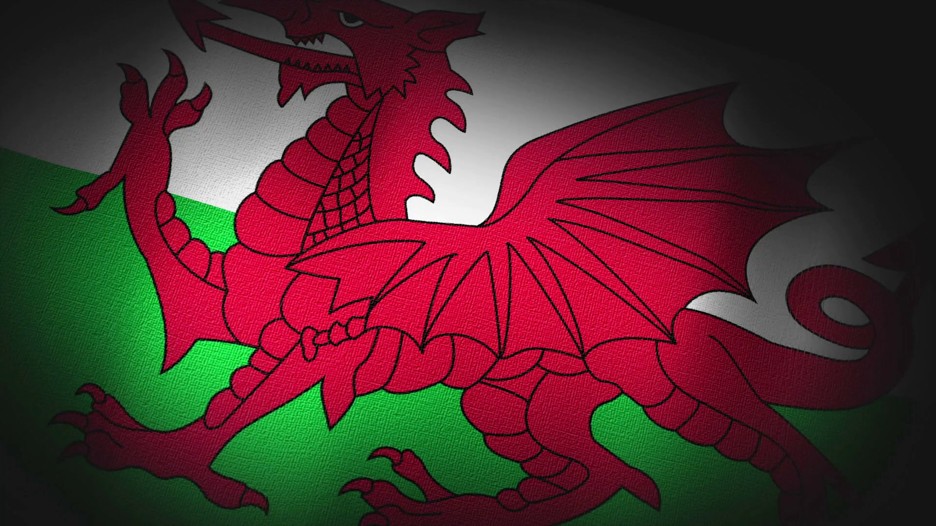 1920x1080 Animation of wales welsh flag closeup canvas texture stock video footage  storyblocks video png  Welsh