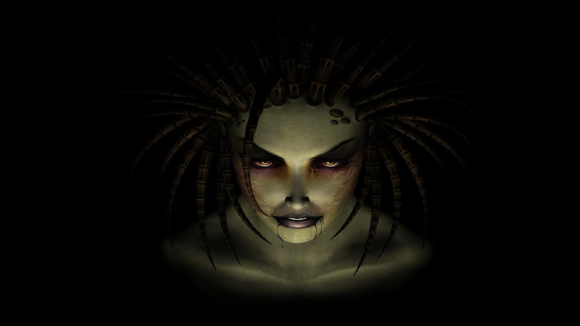 1920x1080 female character illustration, StarCraft, Sarah Kerrigan, Queen of Blades