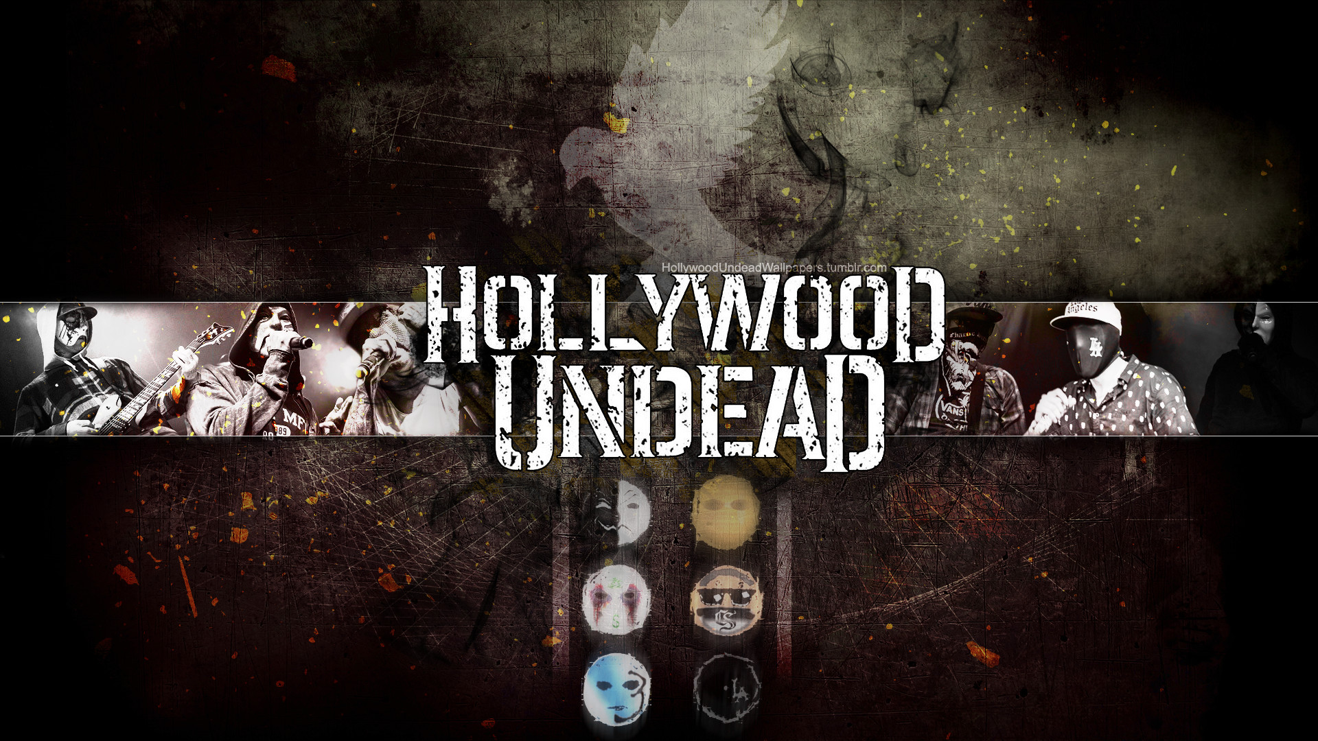 1920x1080 Hollywood Undead - DotD Wallpaper w/ Mask Icons by emirulug