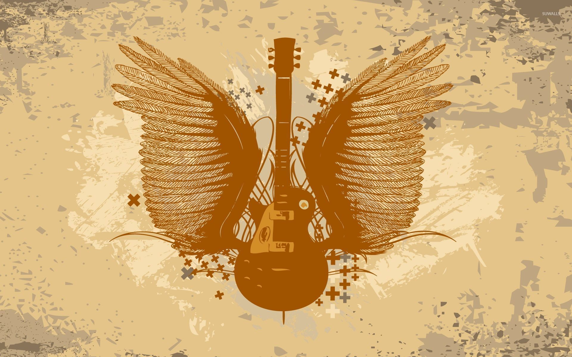 1920x1200 Guitar with wings wallpaper