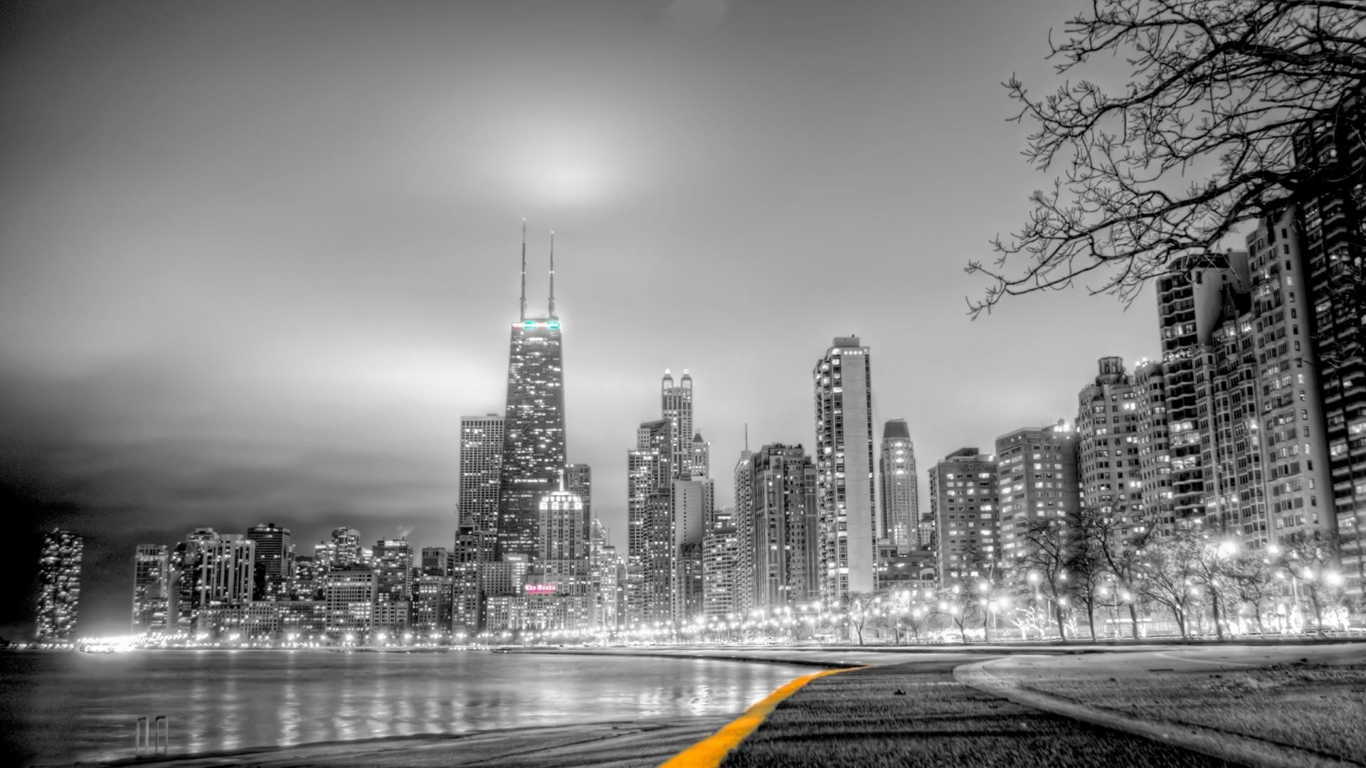 1920x1080 Chicago Skyline at Night HD Wallpaper HD Latest 