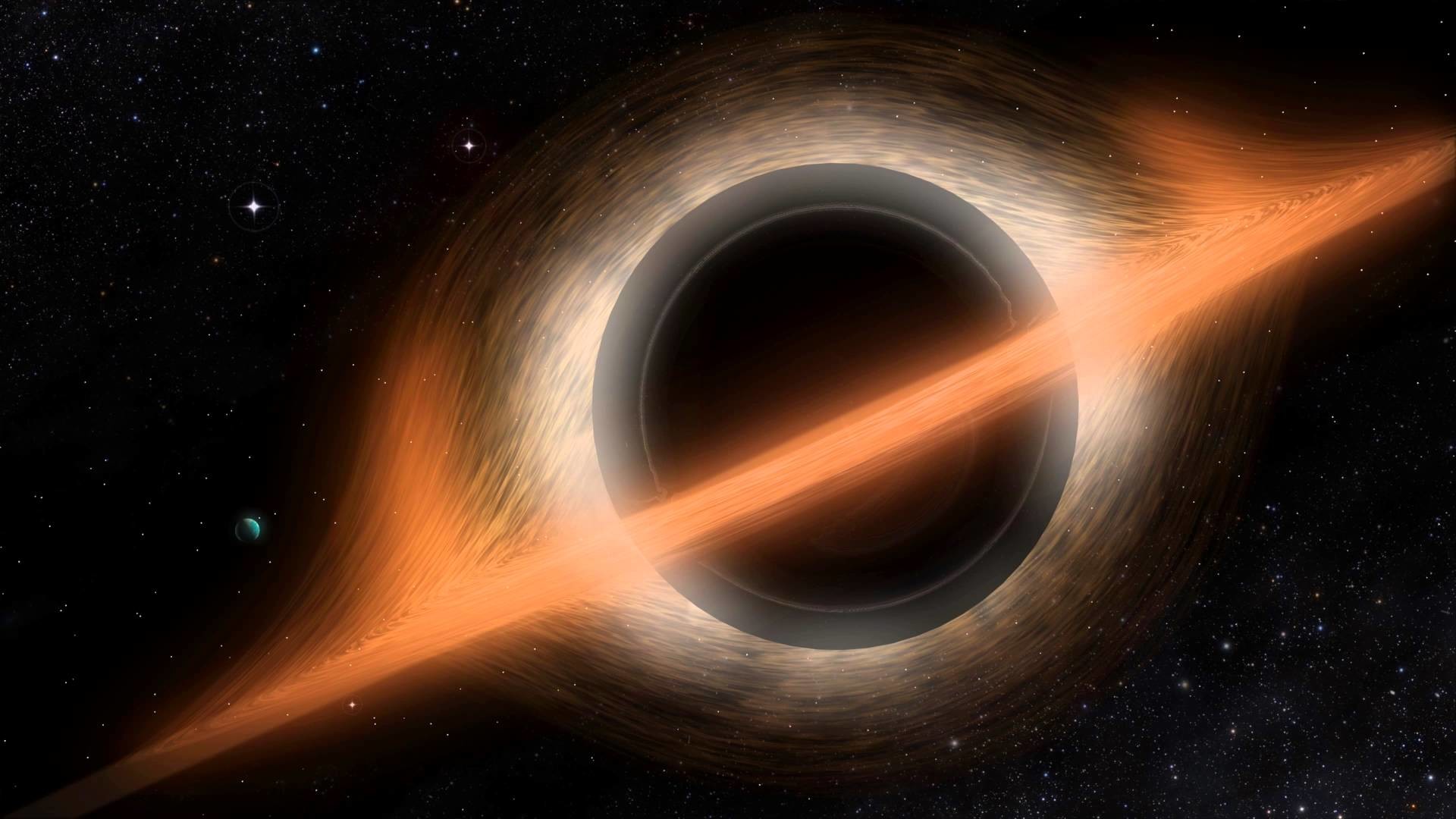 1920x1080 Interstellar Style Black Hole Visualization (4K Ultra High Defini...