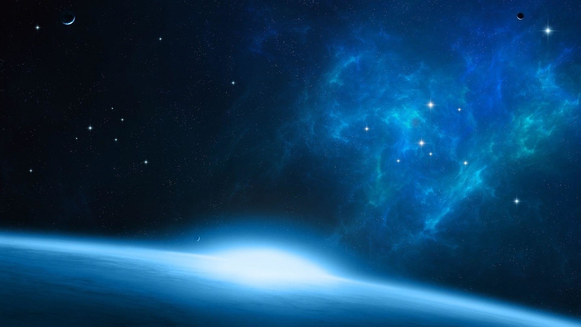1920x1080 Wallpapers For > Black Blue Space Wallpaper