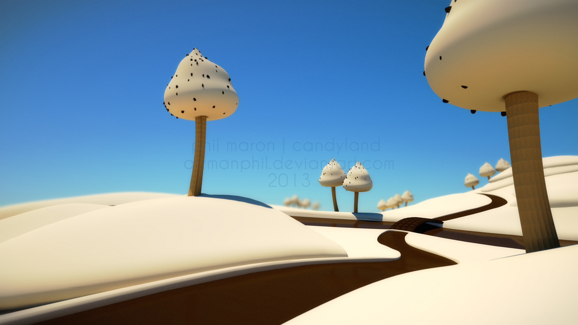 1920x1080 ... Candyland - Scenery render test 01 by artmanphil