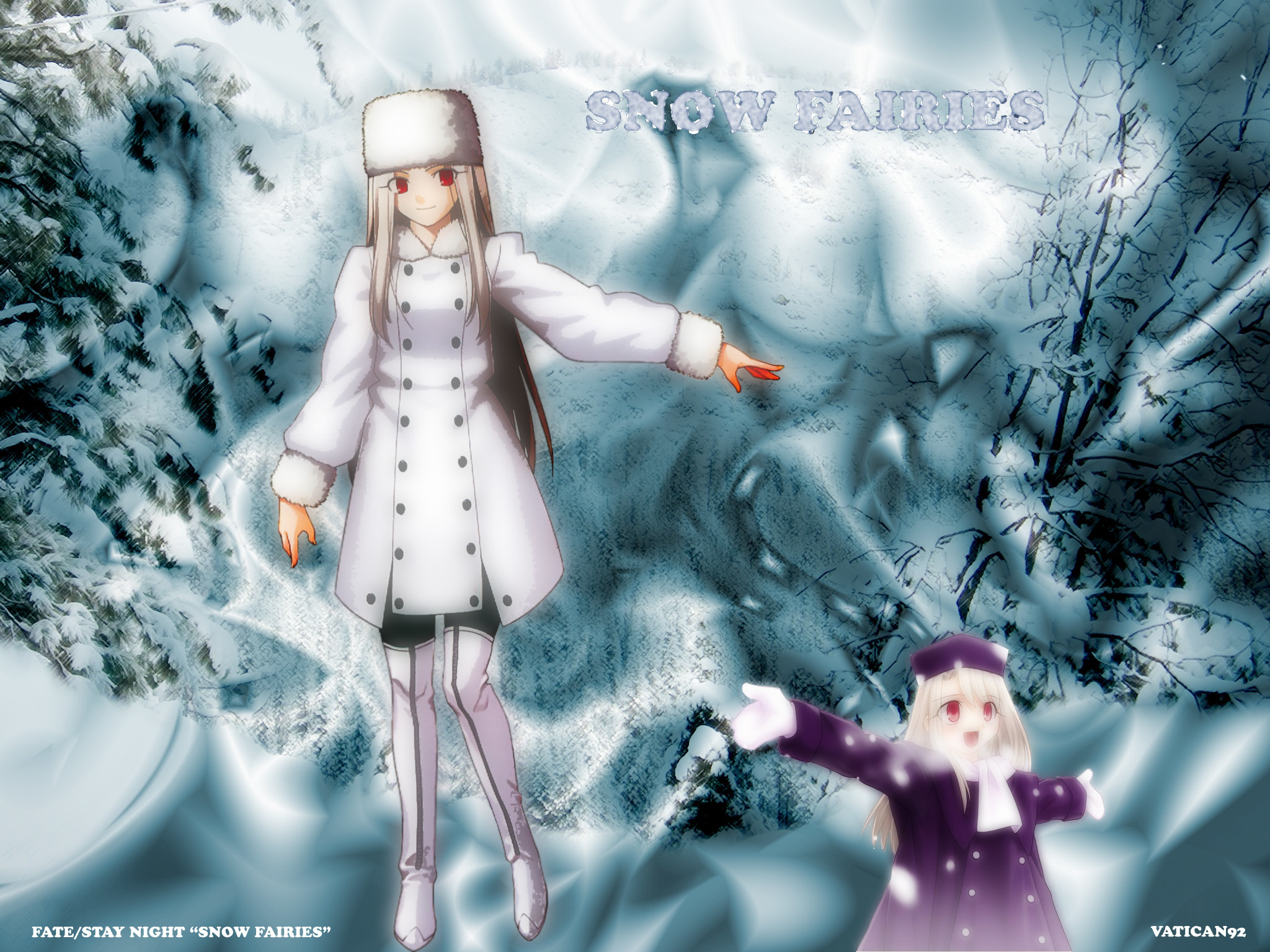 2048x1536 Fate/stay night Wallpaper: Snow Fairies