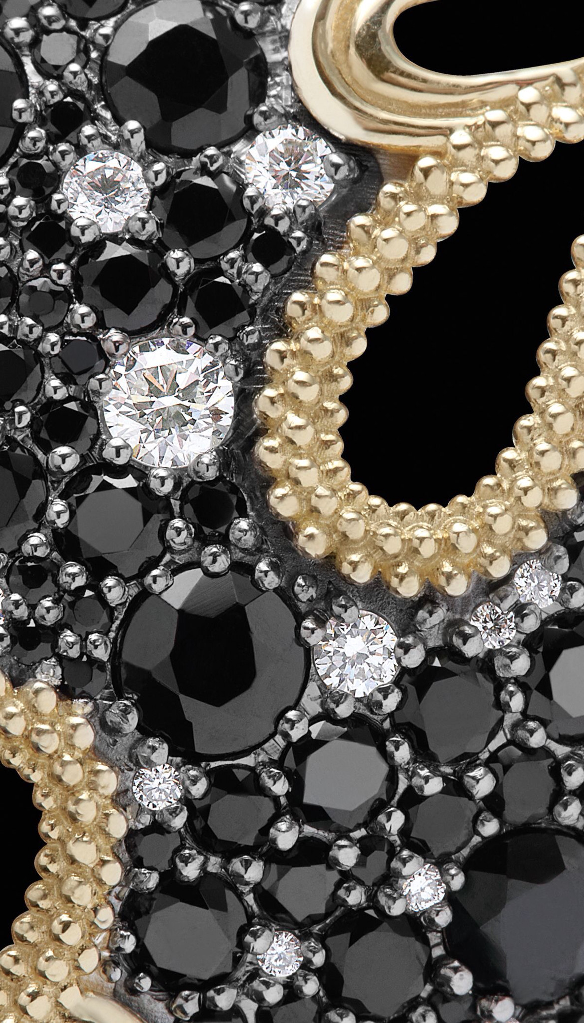 1170x2048 Black & white diamonds and pearls