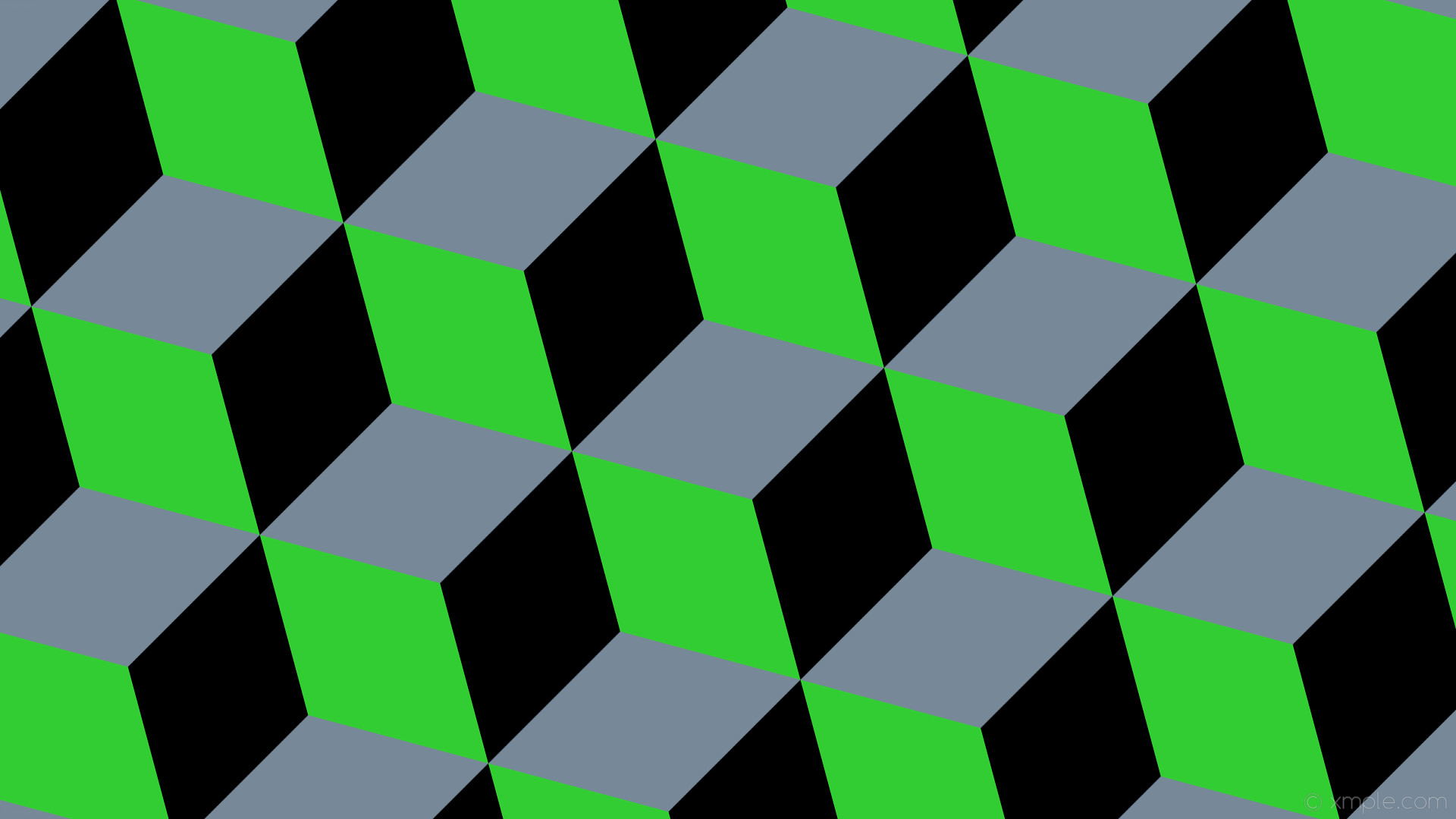 1920x1080 wallpaper grey black 3d cubes green light slate gray lime green #778899  #32cd32 #