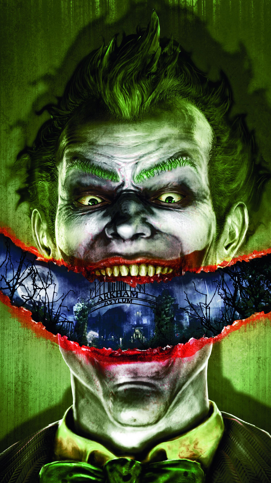 1080x1920 ... Joker - Batman - Arkham Asylum Game mobile wallpaper
