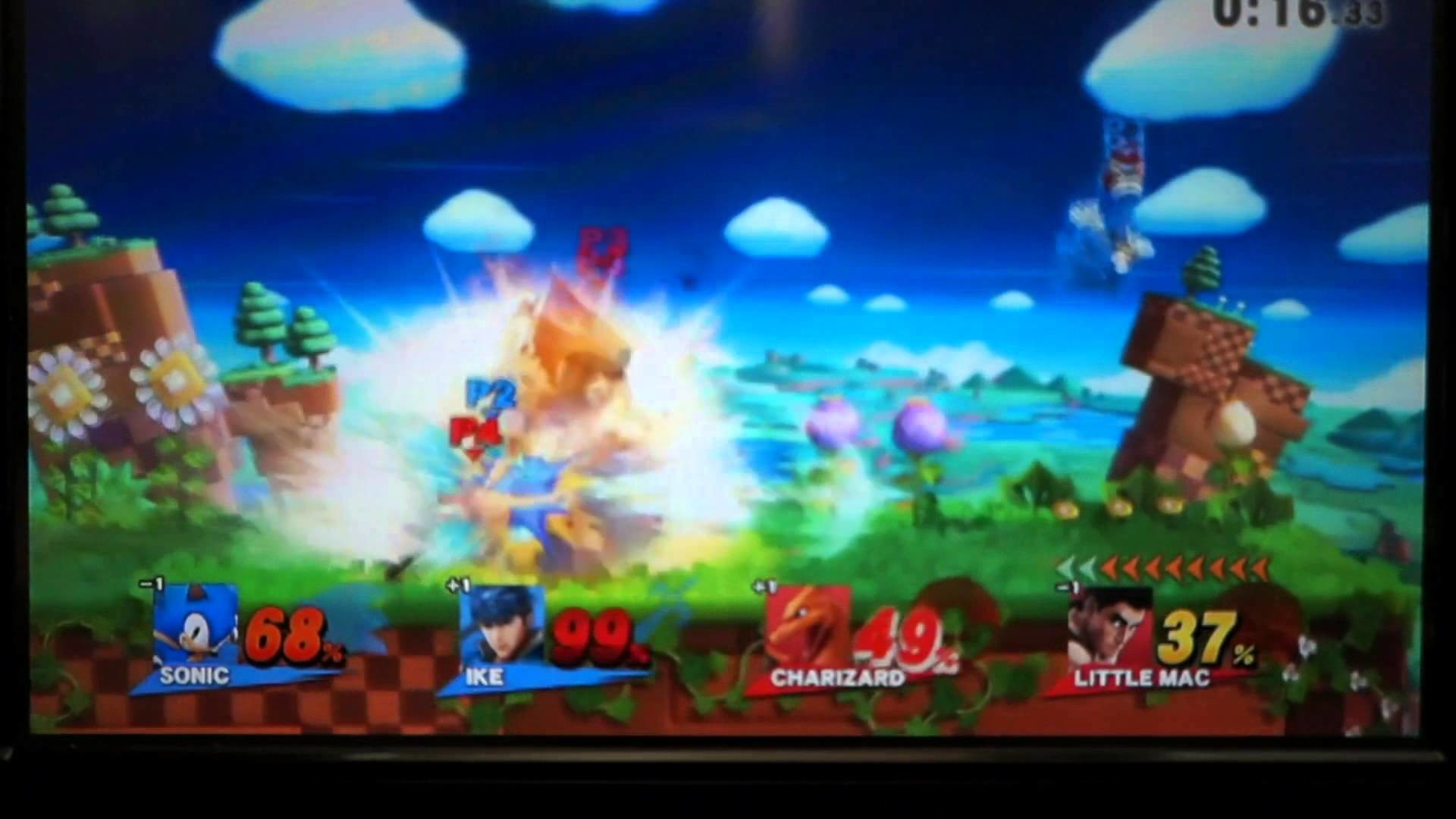 1920x1080 (Wii U) Replay: Sonic and Link vs. Charizard and Little Mac