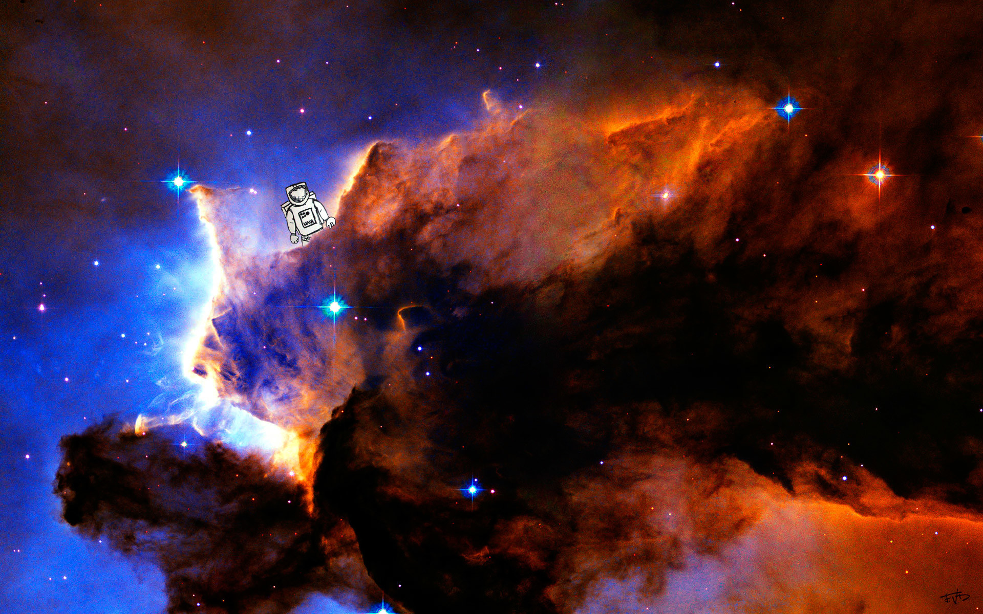 1920x1200  nebula eagle m16 ngc 6611 hubble telescope star space