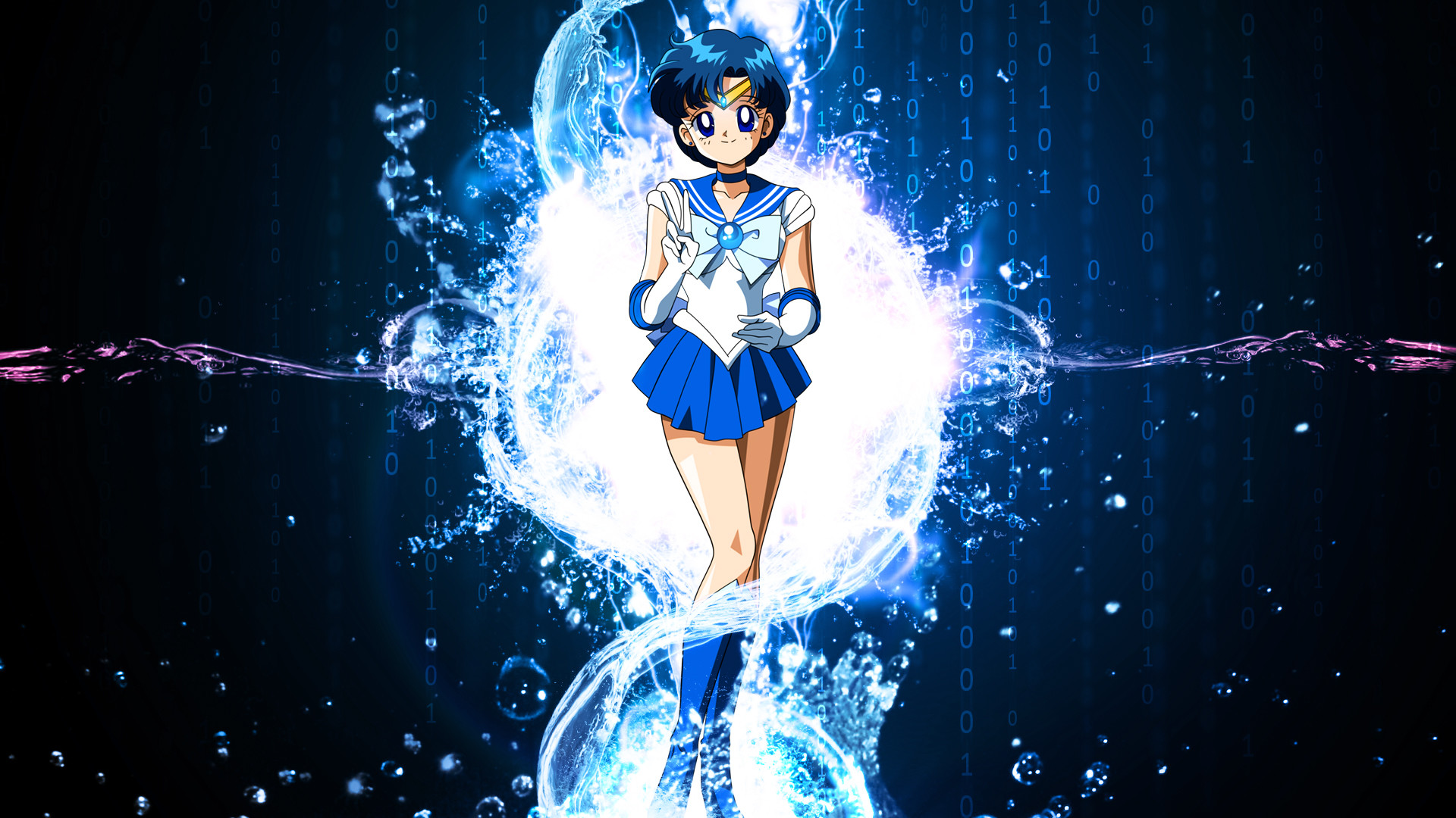 1920x1080 ... Sailor Mercury (Anime Wallpaper) by Hardii