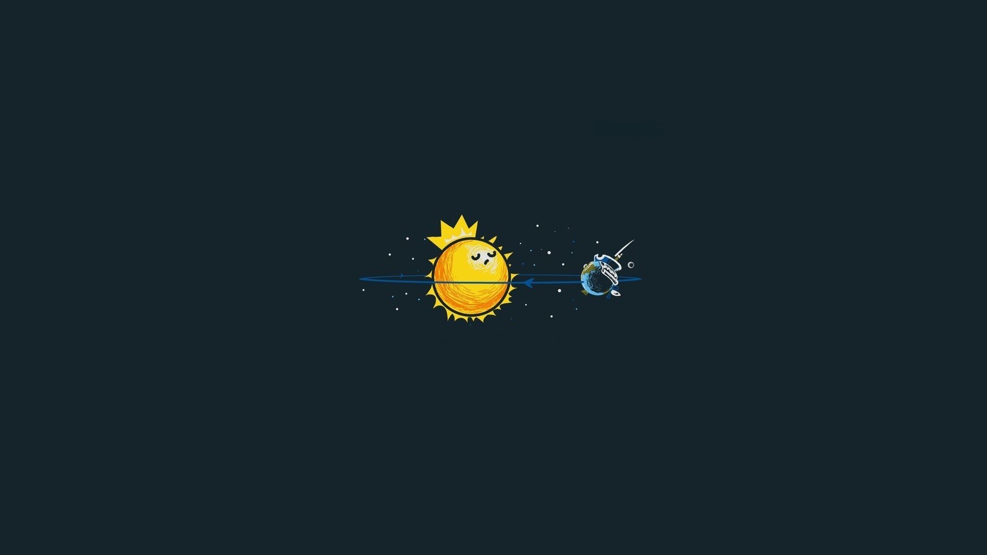 1920x1080 minimalism, Threadless, Space, Sun, Earth, Moon, Blue, Animation Wallpapers  HD / Desktop and Mobile Backgrounds