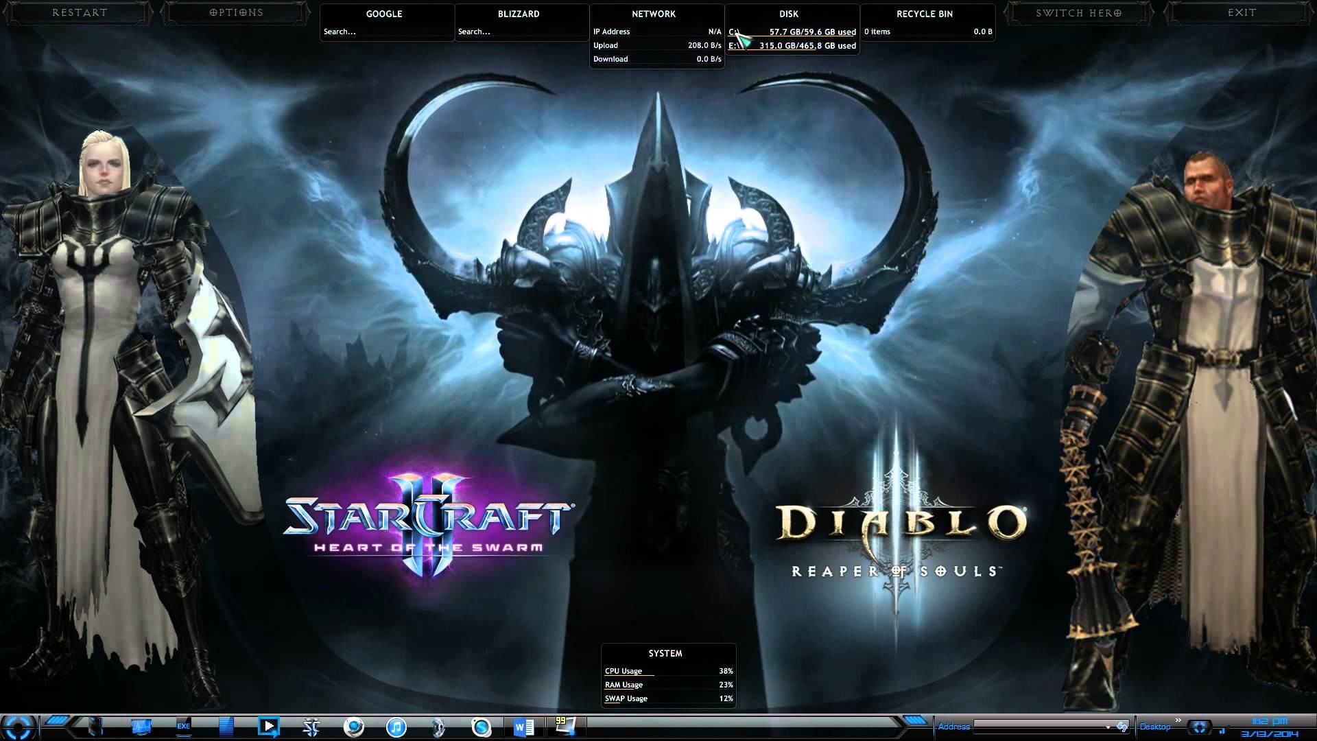 1920x1080 Diablo 3 Reaper of Souls Desktop Theme Dreamscene, Rainmeter, Glass, HUD,  Animated Moving Background - YouTube