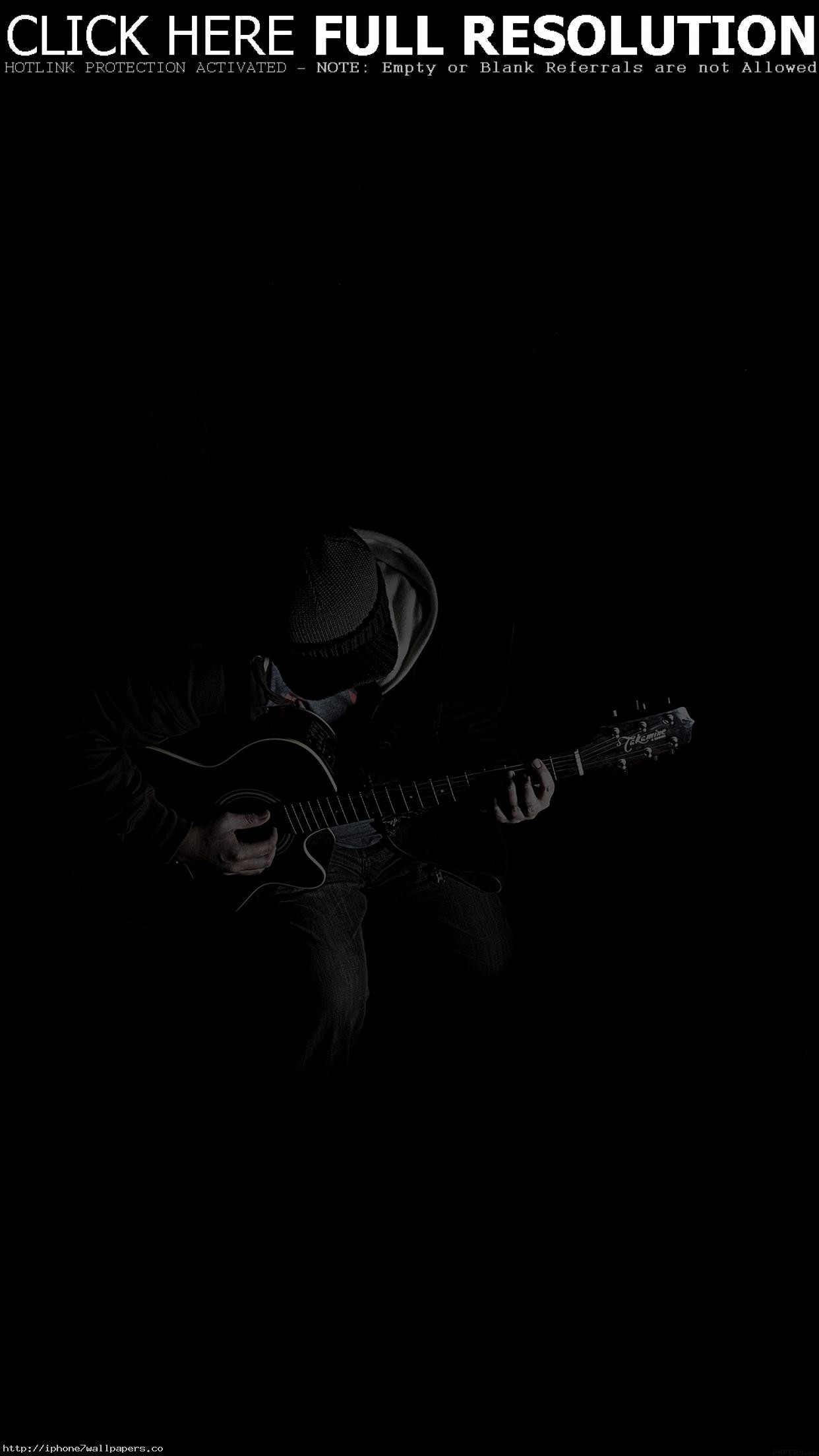 1242x2208 Out The Dark Guitar Player Music Android wallpaper - Android HD wallpapers