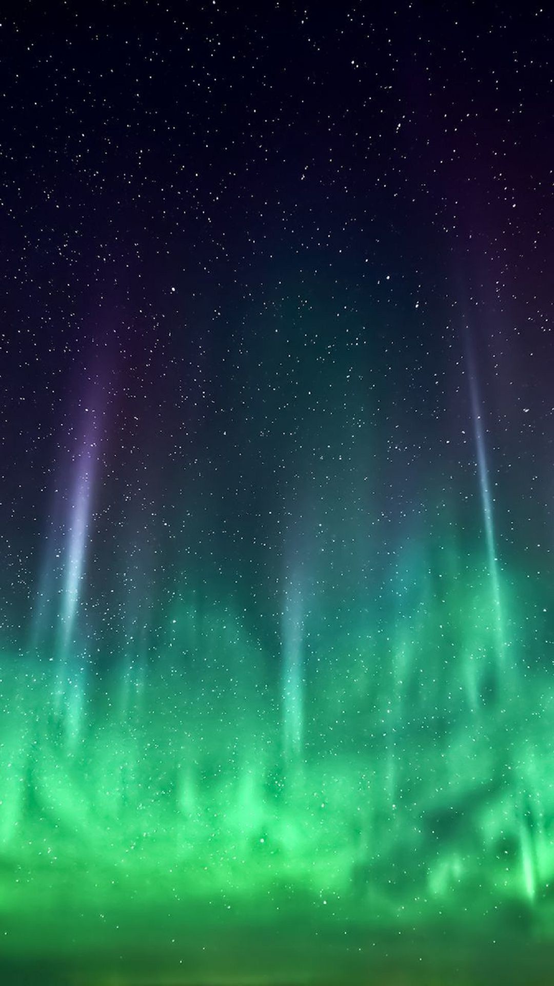 1080x1920 Aurora Borealis Green Stars Space Android Wallpaper ...
