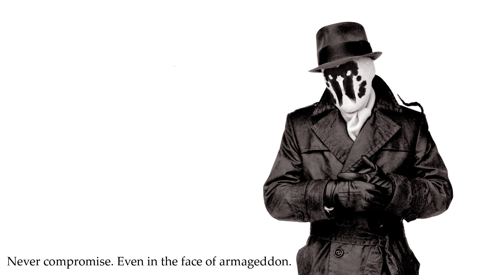 1920x1080 Rorschach, Watchmen, White Background, Quote