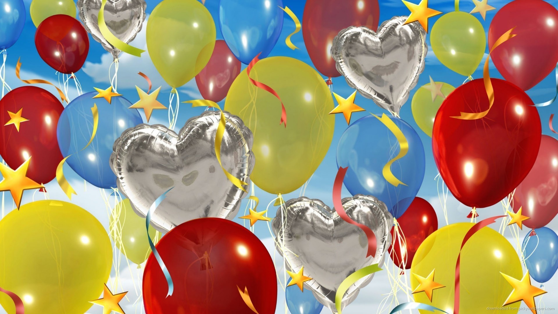 1920x1080 3D Happy Birthday Balloons Wallpaper picture
