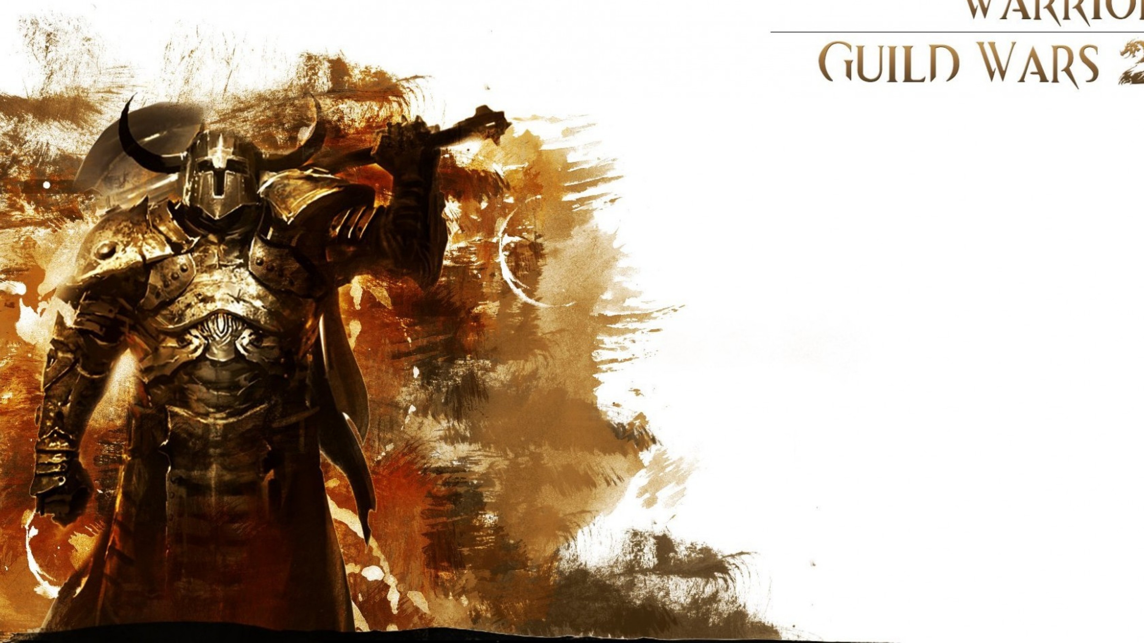 3840x2160 Preview wallpaper guild wars 2, warrior, sword, armor 