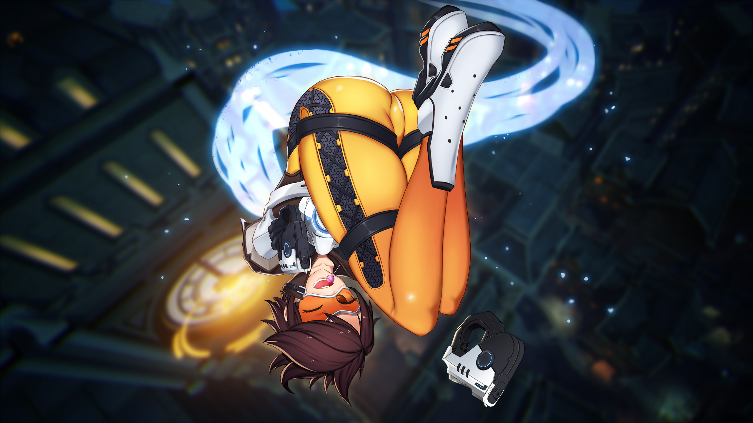 2560x1440 Overwatch, Tracer, Anime Style