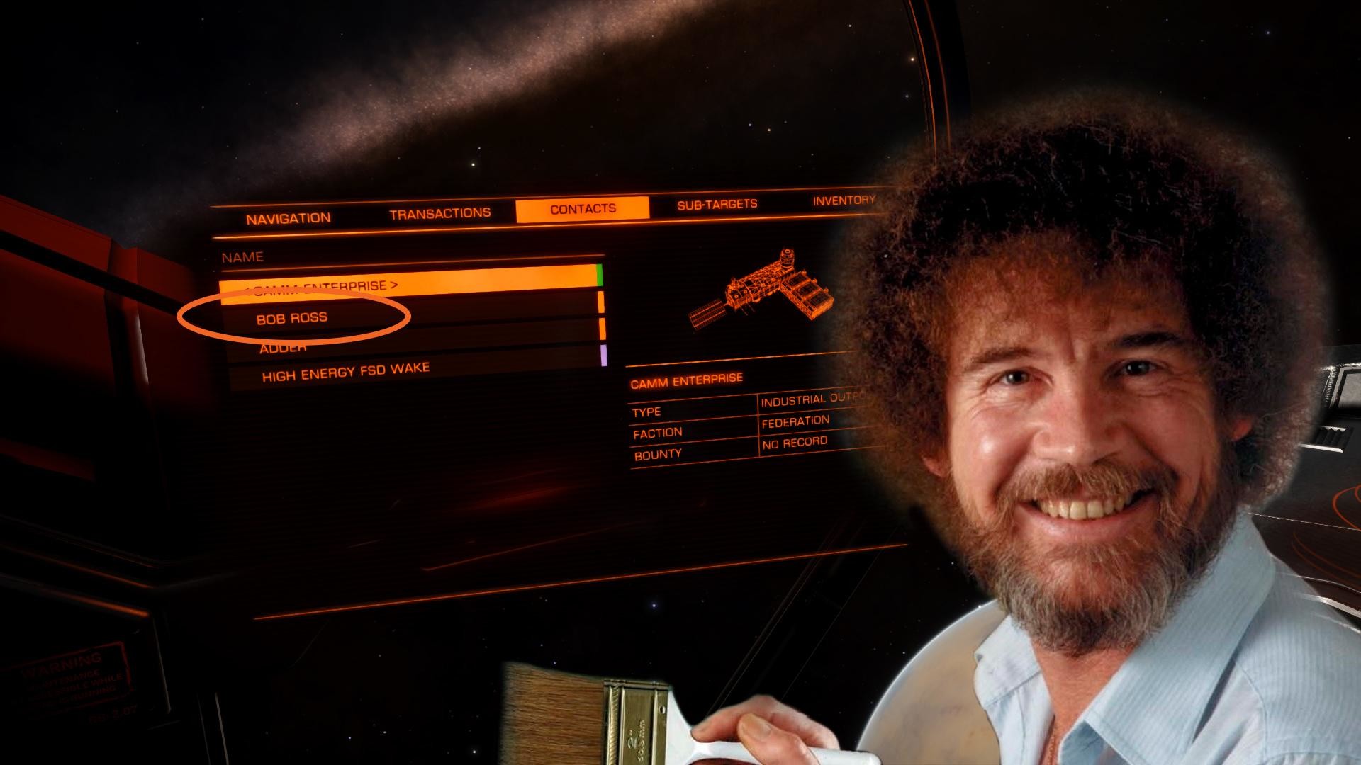 1920x1080 Since the Mods in /r/EliteDangerous clearly hate Bob Ross.