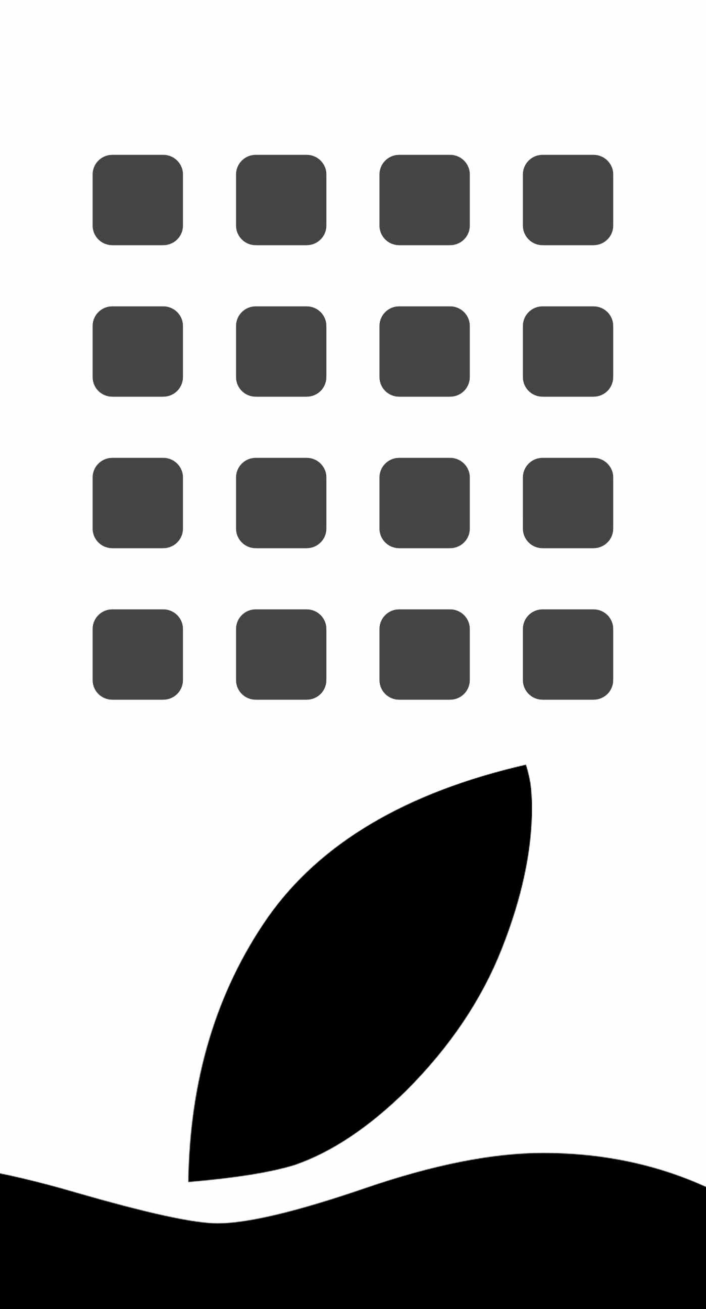 1398x2592 Apple logo shelf black-and-white iPhone7 Plus Wallpaper