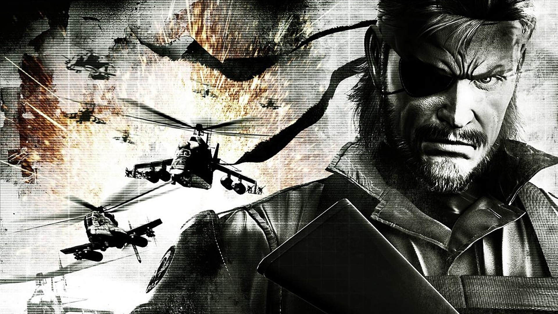 1920x1080  Wallpaper metal gear solid, man, character, helicopters