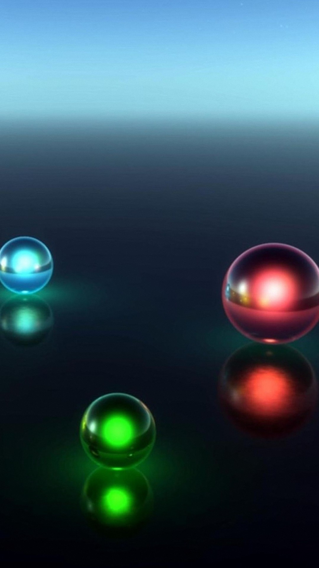 1080x1920 3d color glass ball iphone 6 wallpapers HD
