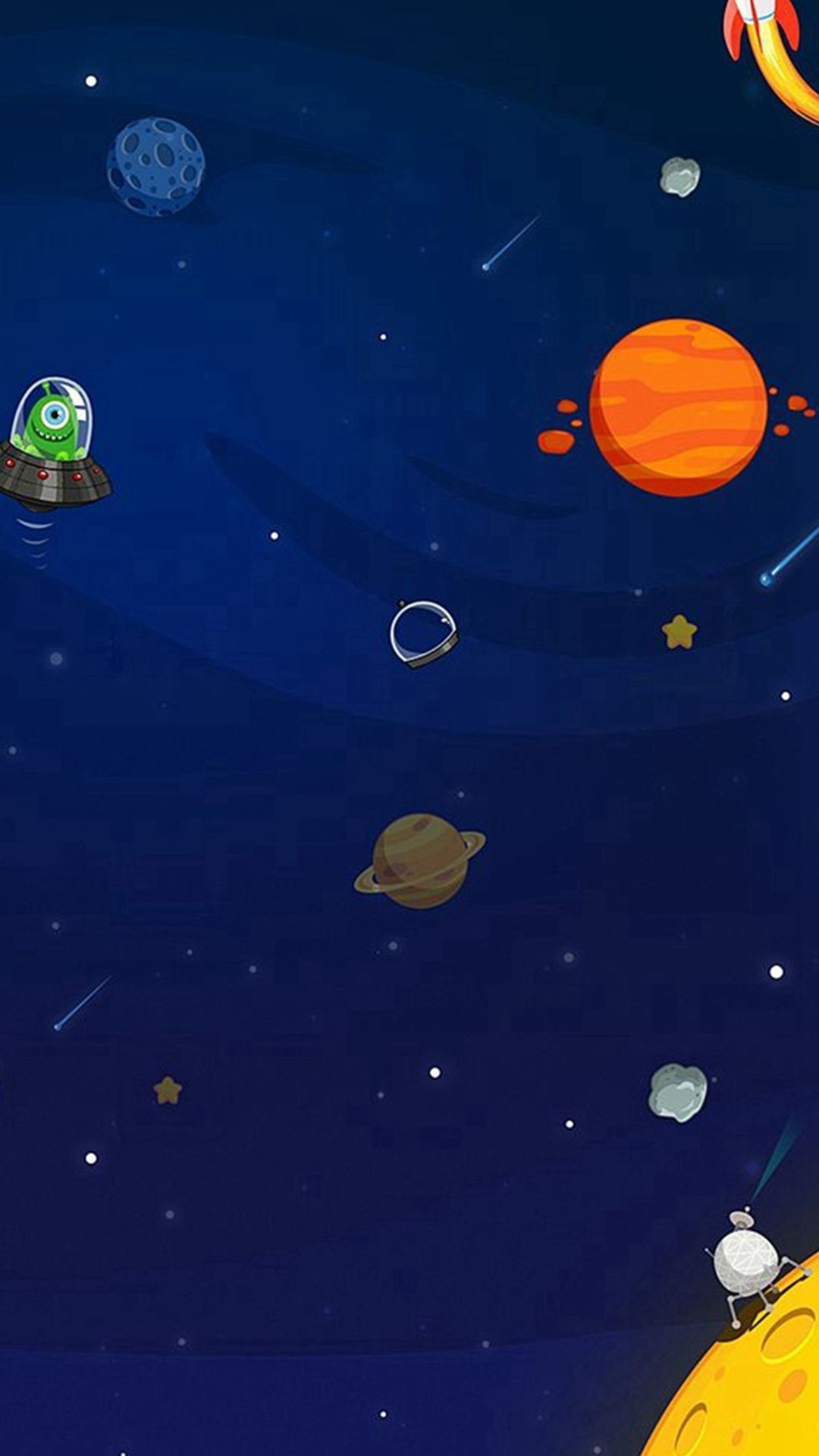 1080x1920 iPhone Wallpaper Jupiter Fresh Space Aliens Planets Cartoon iPhone 8  Wallpaper