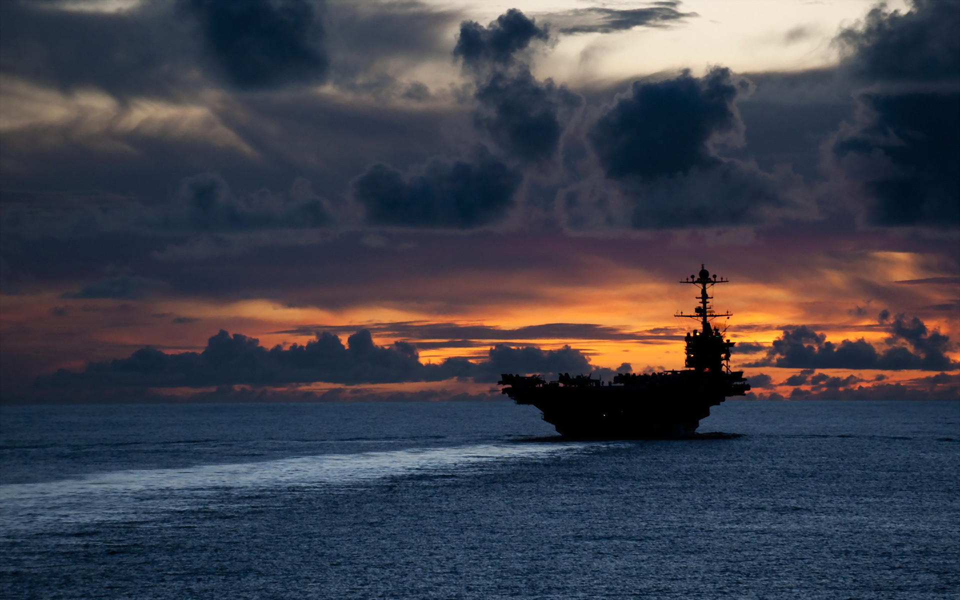 1920x1200 Aircraft Carriers Military Sunset US Navy ...
