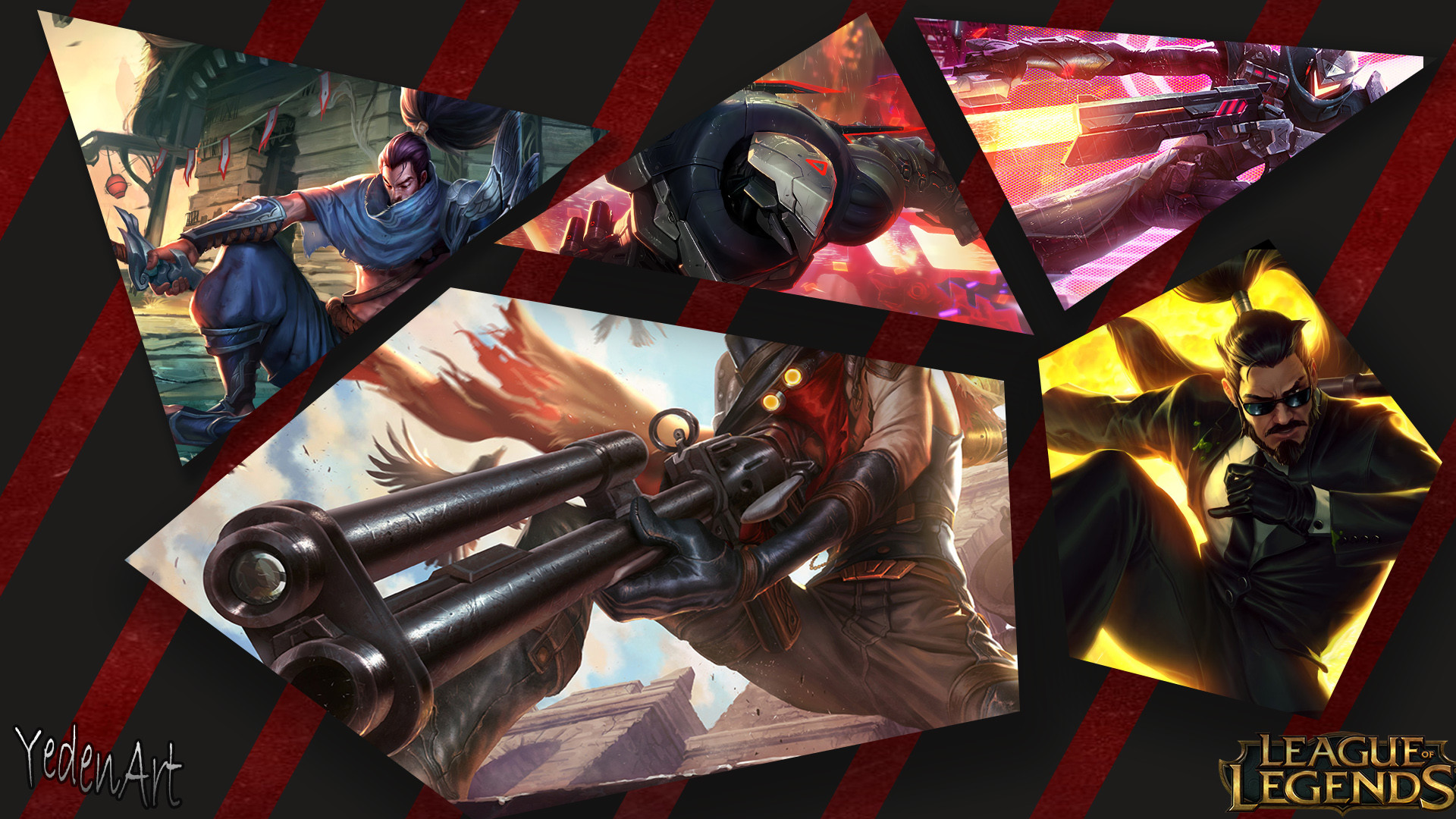 1920x1080 PROJECT Zed, Lucian, Yasuo, Secret Agent Xin Zhao & High Noon Jhin by