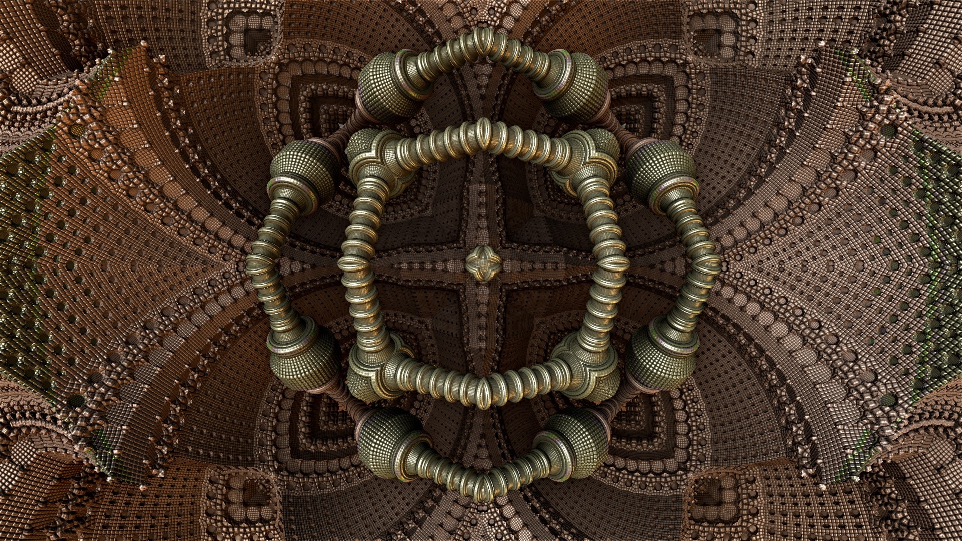 1920x1080 form, light, fractal