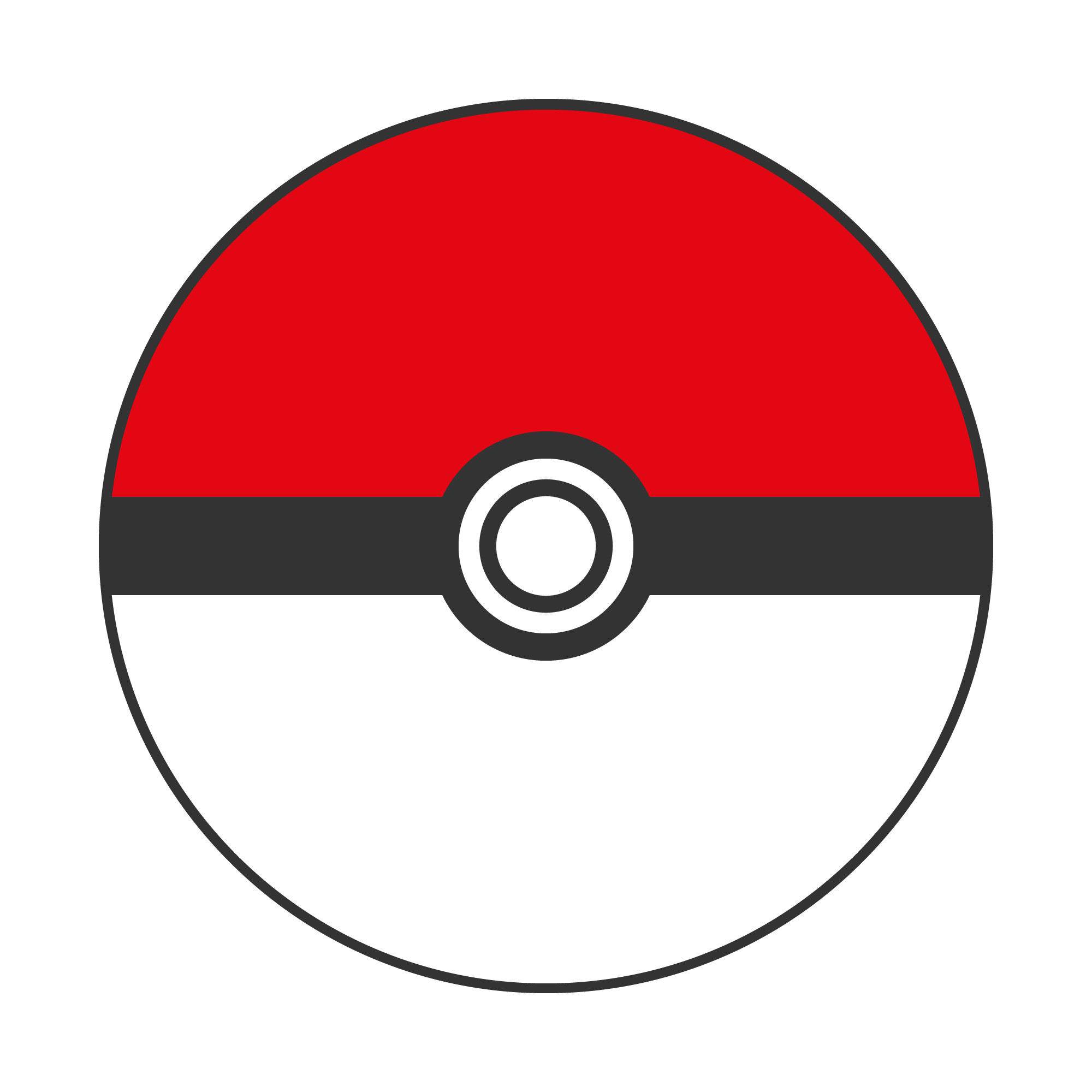2000x2000 Pokeball PNG image with transparent background