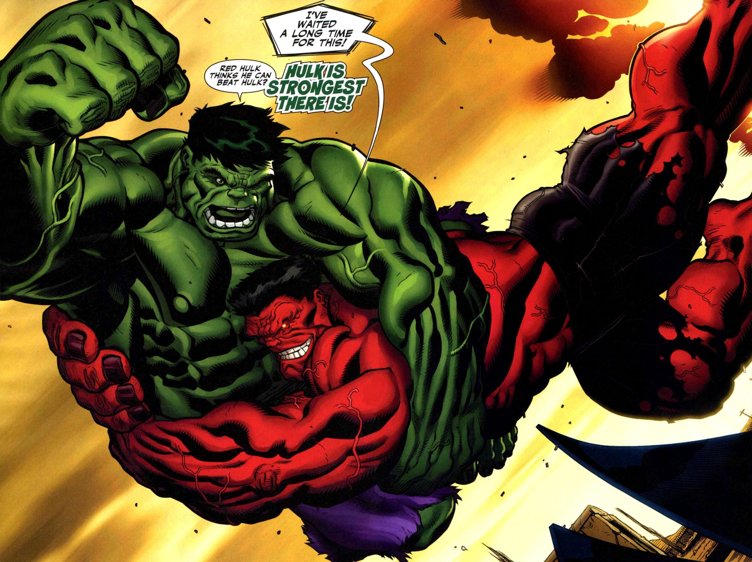 2560x1914 Red Hulk vs Hulk